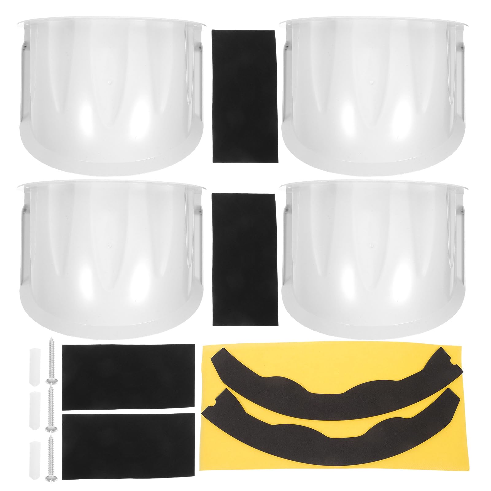Homoyoyo 4stücke Outdoor-Kamera-schutzhaube Wetterfest Regenschutz Sonnenschutz für Außenkameras mit Kunststoffgehäuse Passform Einfache Installation Schutz vor Regen und Staub