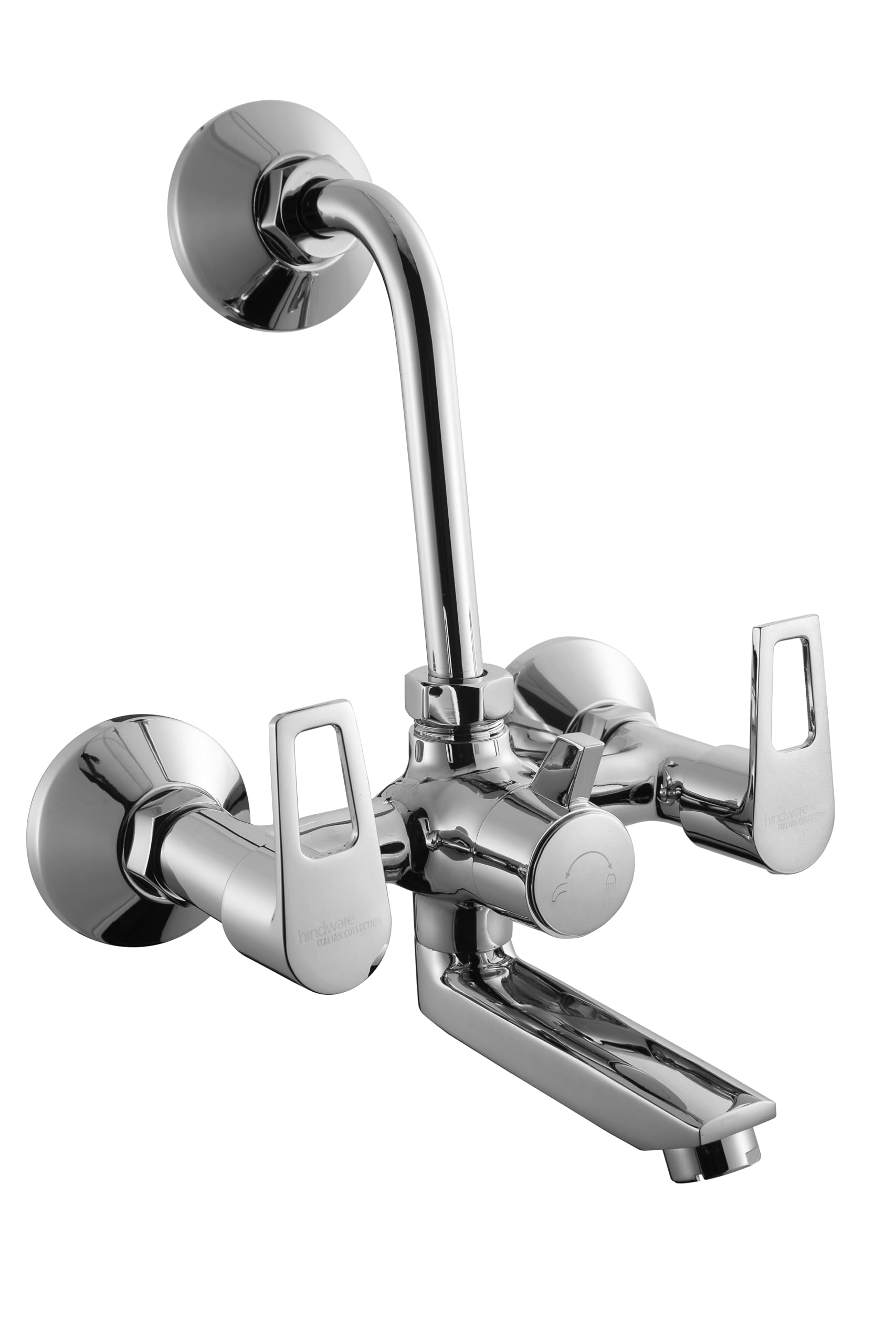 Hindware Italian Collection Aspiro Range F570020CP Wall Mixer with L-bend | Provision for Overhead Shower | Made of Brass | Mirror-Like Finish (B0CJVLRMT4) Amazon Price History, Amazon Price Tracker