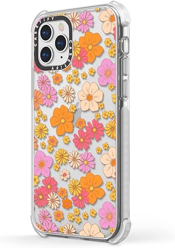 Miniatura 5 de CASETiFY Funda Ultra Impact para iPhone 11 Pro Max protección contra caídas de 9.8 pies  Flores hippie retro boho (patrón floral de los años 6070