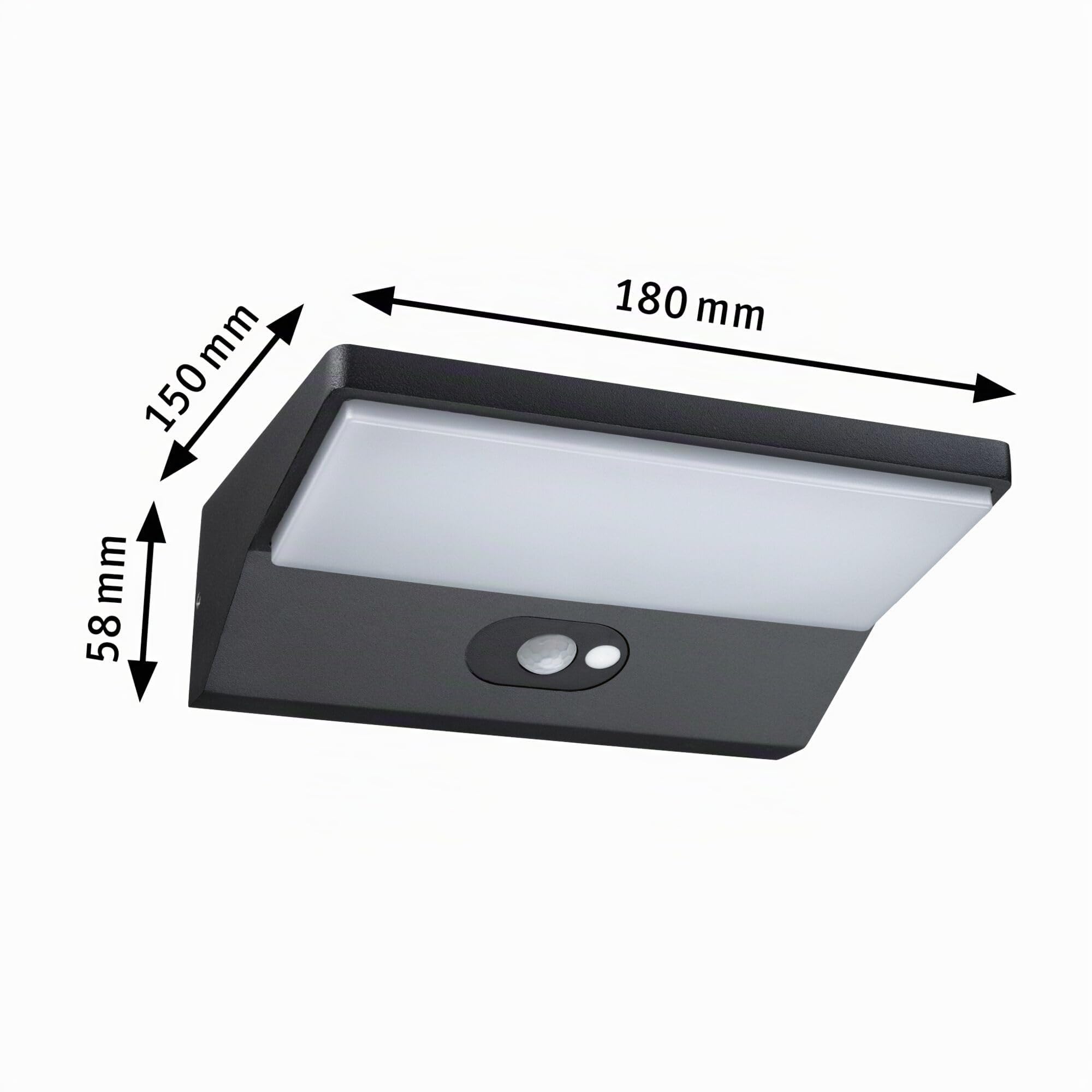 Paulmann 94335 LED Außenleuchte Solar Außenwandleuchte IP44 incl. 1x3,4 Watt Dunkelgrau Außenlampe Aluminium 3000 K