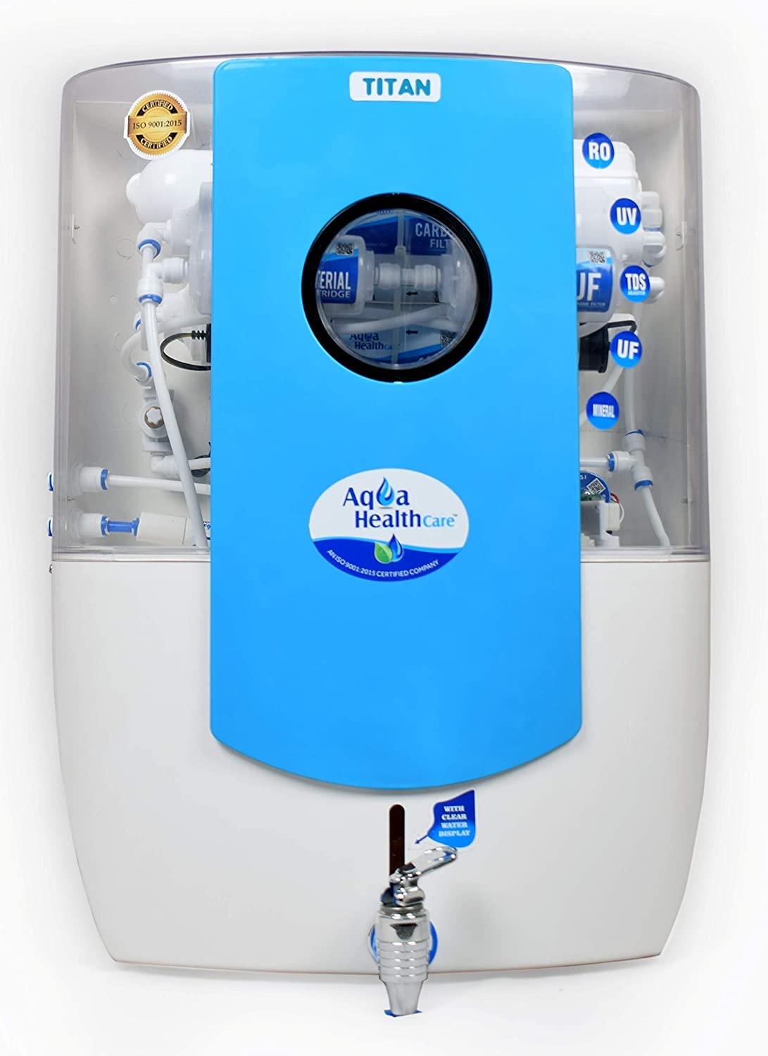 WHOLER� Smart Plus RO+UV+MTDS+UF+MINIRALS Water Purifier,Blue