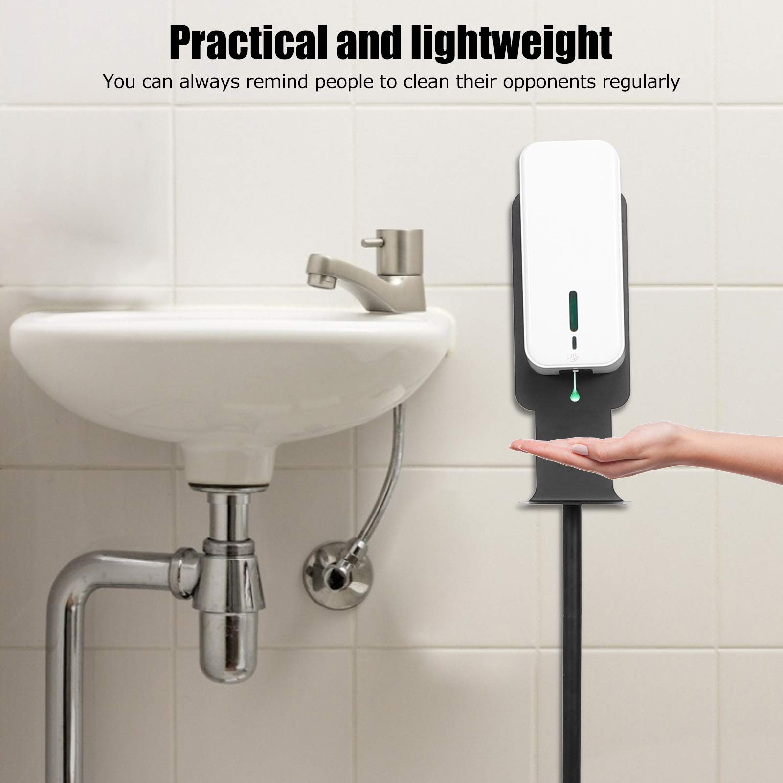 Dozownik Mydł 1500ML duż Pojemność Stojący Regulowana Wysokość (Model w sprayu 9004G+108)