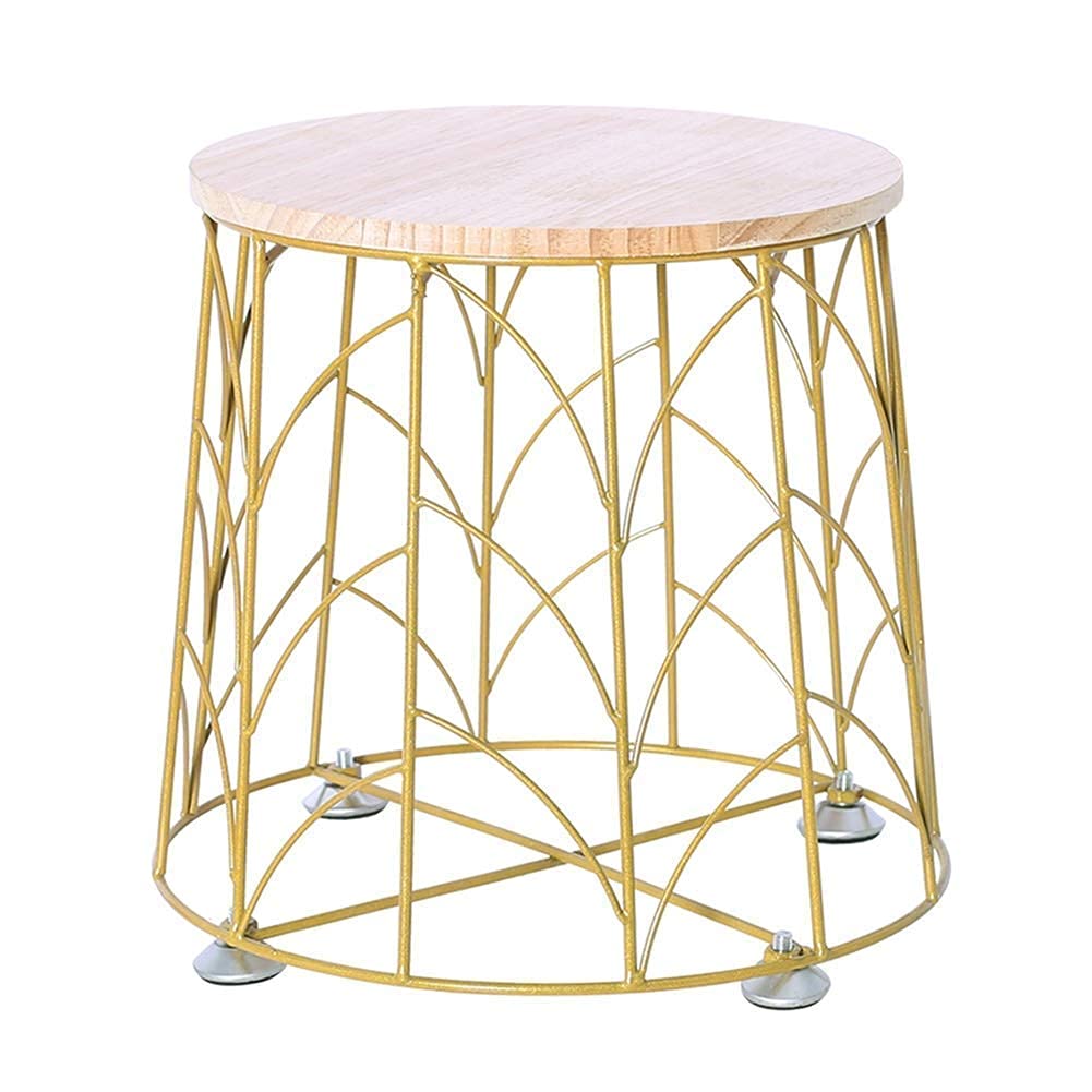 Tabouret pouf enfant et repose-pieds nomade couleur or pour la chambre et le salon