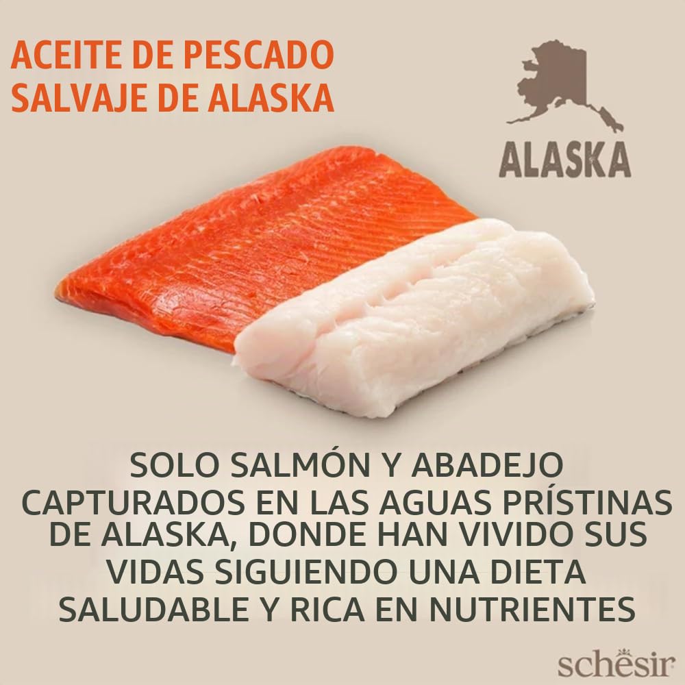 Aceite de Pescado Salvaje de Alaska Grizzly de Schesir 1000 ML