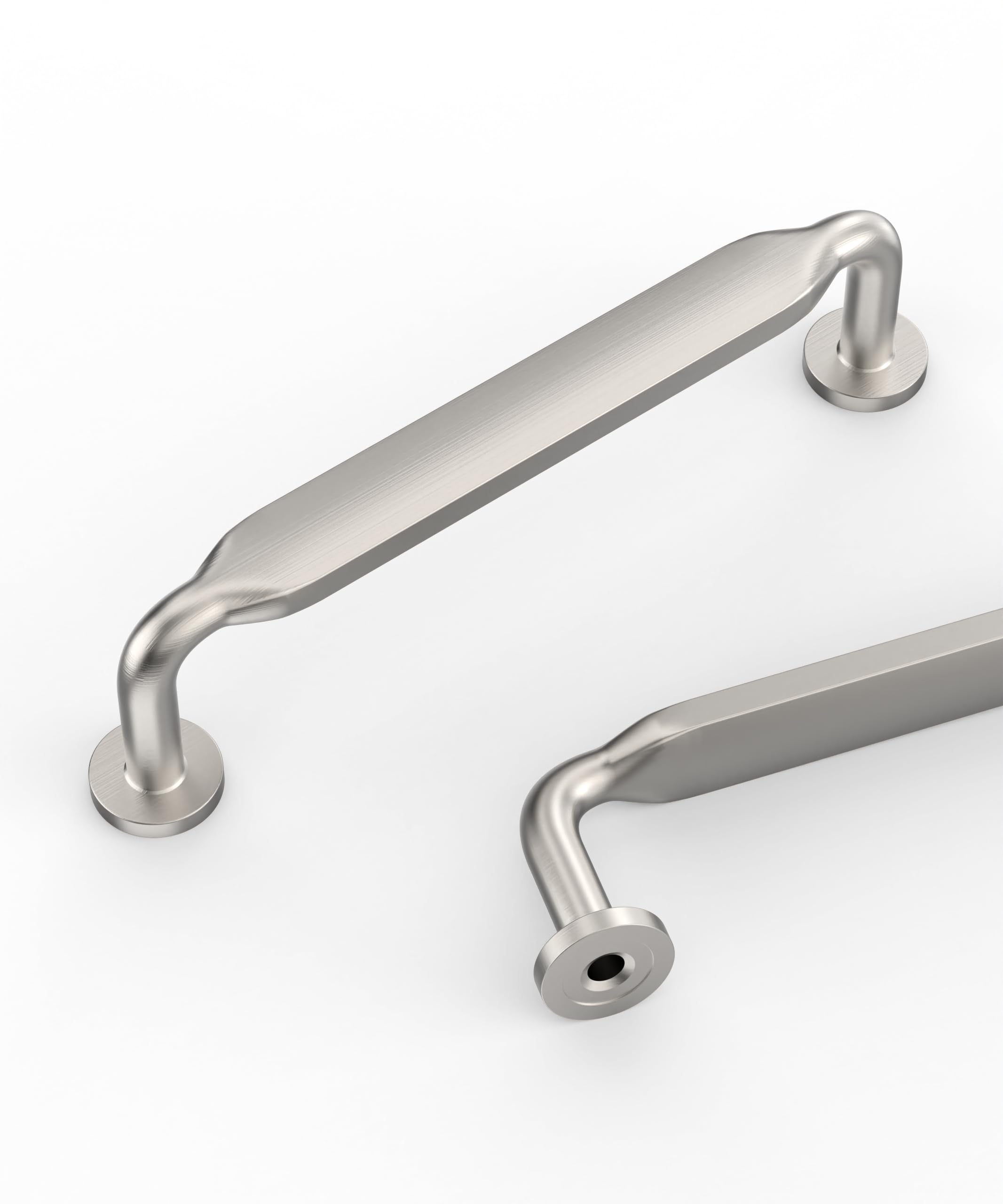 Coinkoly 10 Pack 3-3/4''(96mm) Cabinet Handles Brushed Nickel Cabinet Pulls Kitchen Door Hardware Silver Cabinet Handles for Cupboard Bathroom Drawer