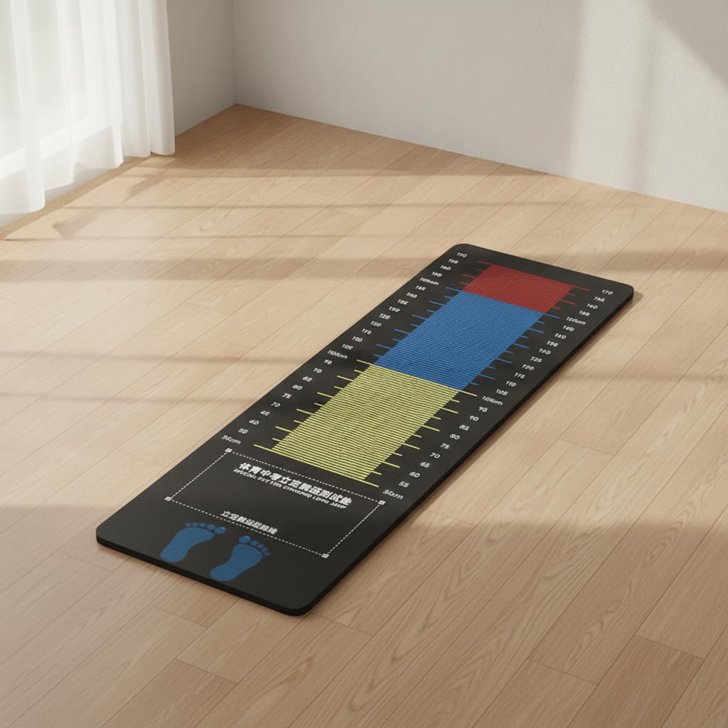 Standing Long Jump Test Mat for Home and School Training, Non-Slip Indoor Floor Marker Thickened Edition, 200x50cm, for Standing Long Jump, Rope Skipping, Sit-and-Reach, Plank-image-41