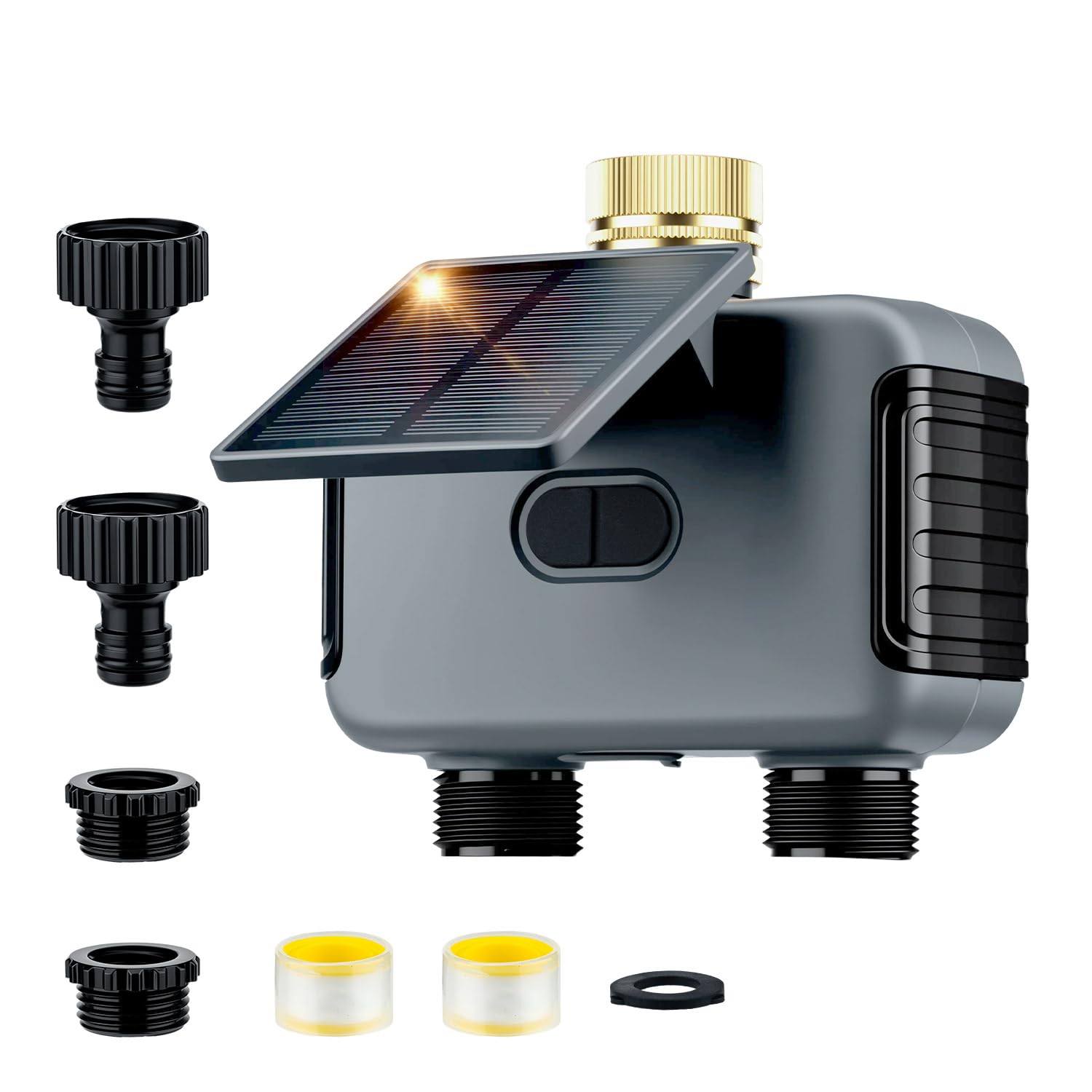 Bewässerungscomputer WLAN 2 Ausgänge mit Solarpanel & Akku