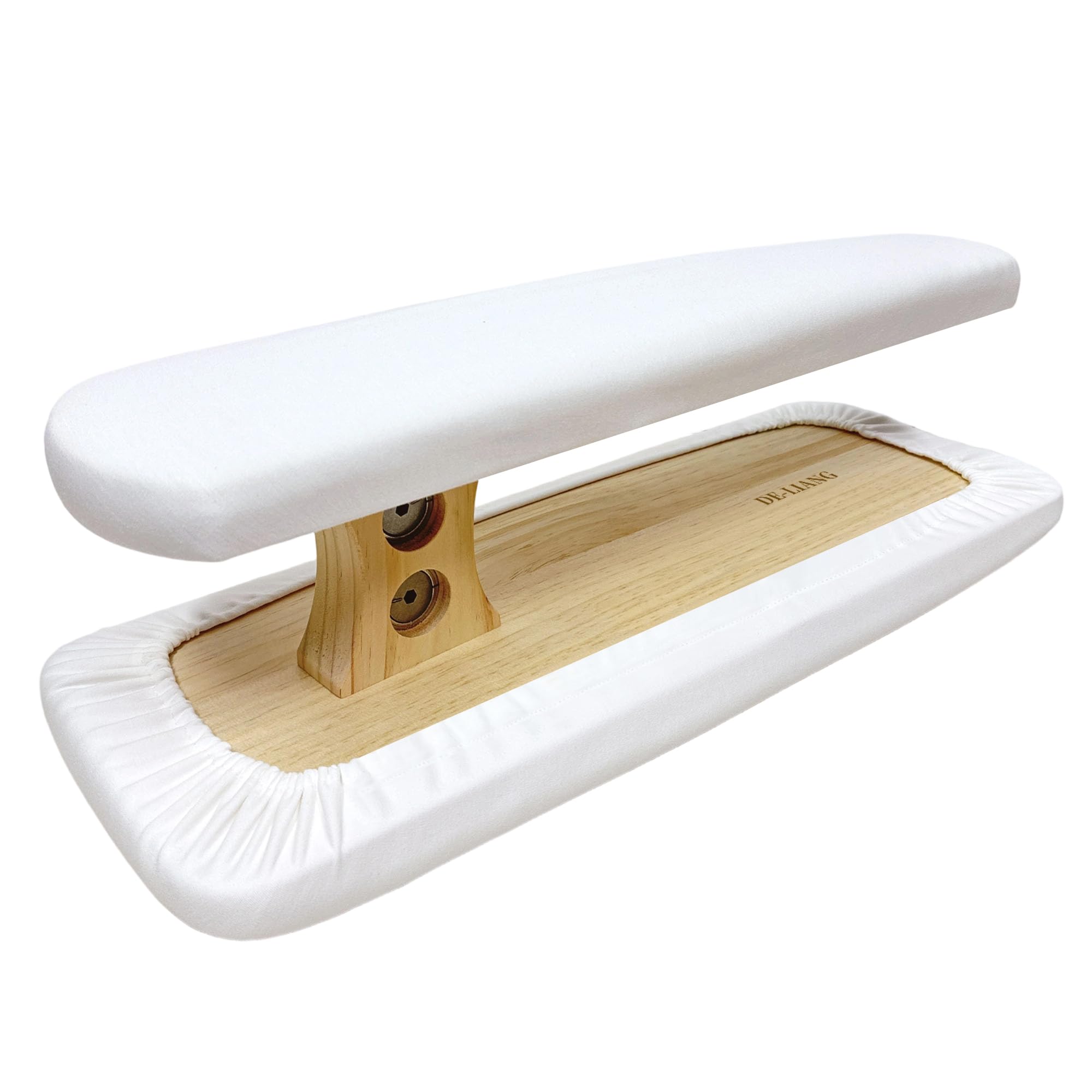 Schneider Ärmel Bügelbrett Groß Lange, Langes Ärmelbügelbrett mit Baumwollbezug und Holzfuß, Beidseitig Verwendbar Heim-Ironing Board für Ärmel, Brust, Hosen, Hemden und den Brustbereich