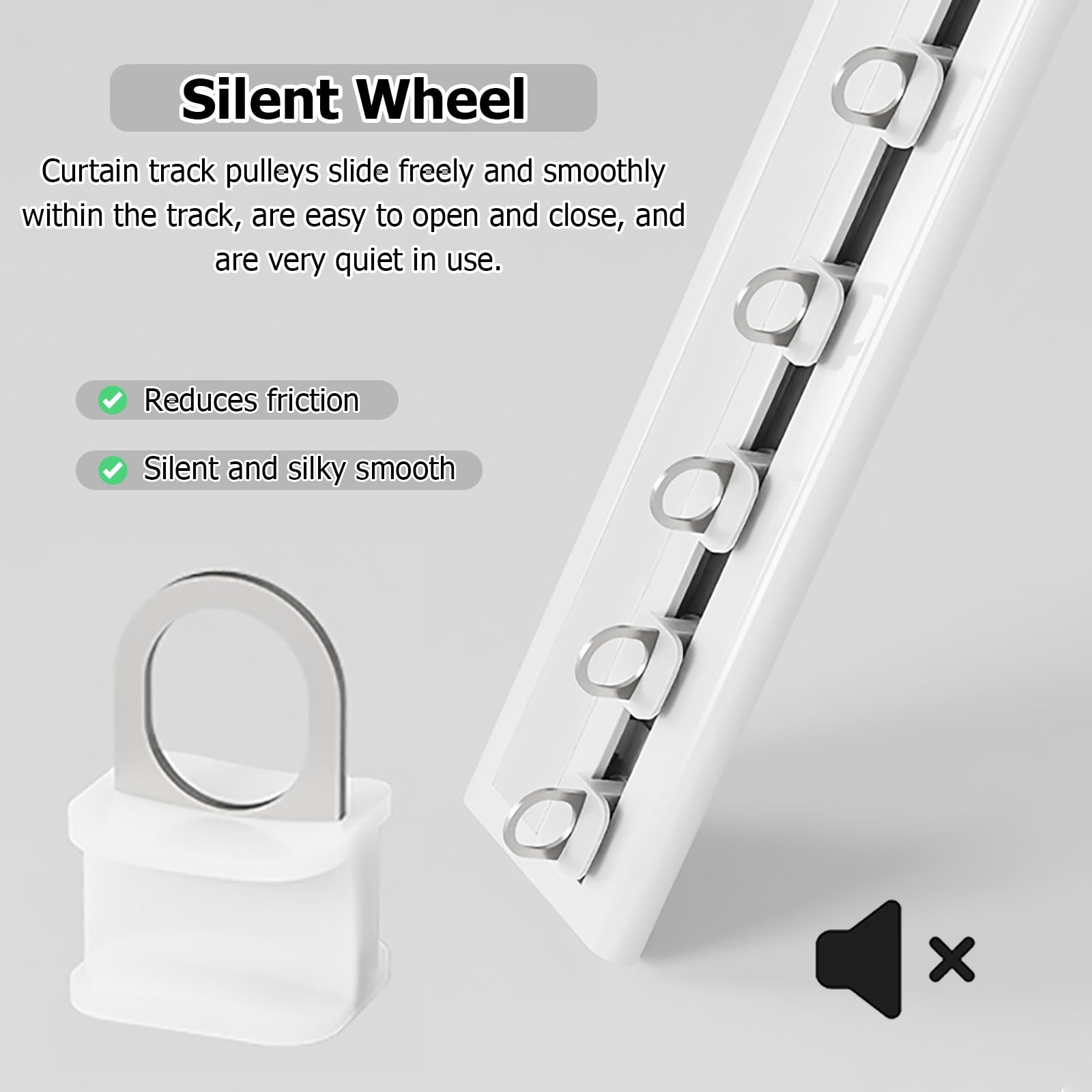 Heavy Du ain Track - Soporte de techo, riel deslizante delgado de aleación de aluminio de 40 pies con accesorios Clete para un uso suave, ideal para uso doméstico y de oficina