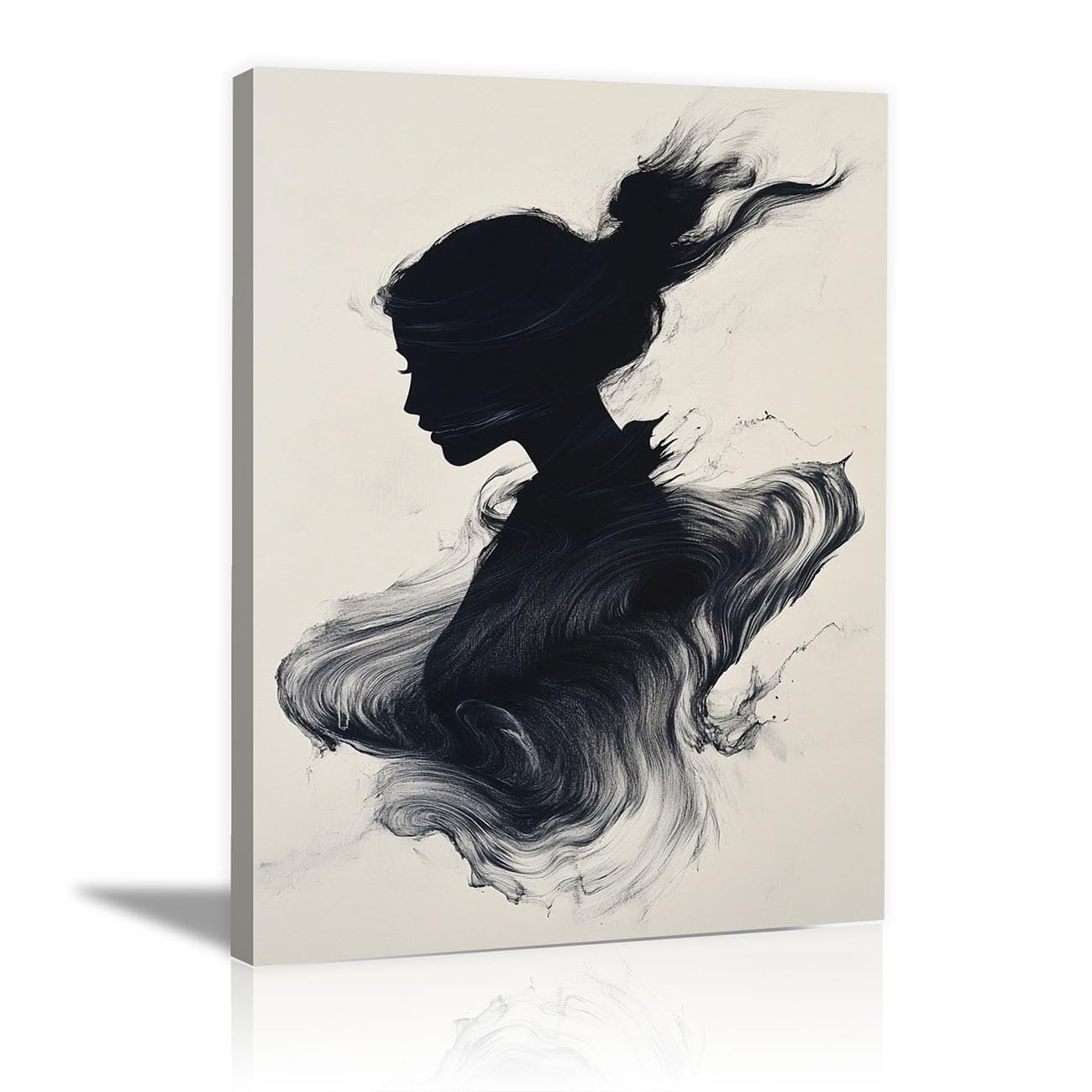 Femmes noires abstraites tableau image toile decoration murale - 8