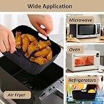 Silicone Air Fryer Liners for TFAL and Philips Dual Basket 5.2L/3.1L, Reusable Accessories for T-fal Dual Easy Fry XL 8.7Qt, Airfryer Liners Accessories