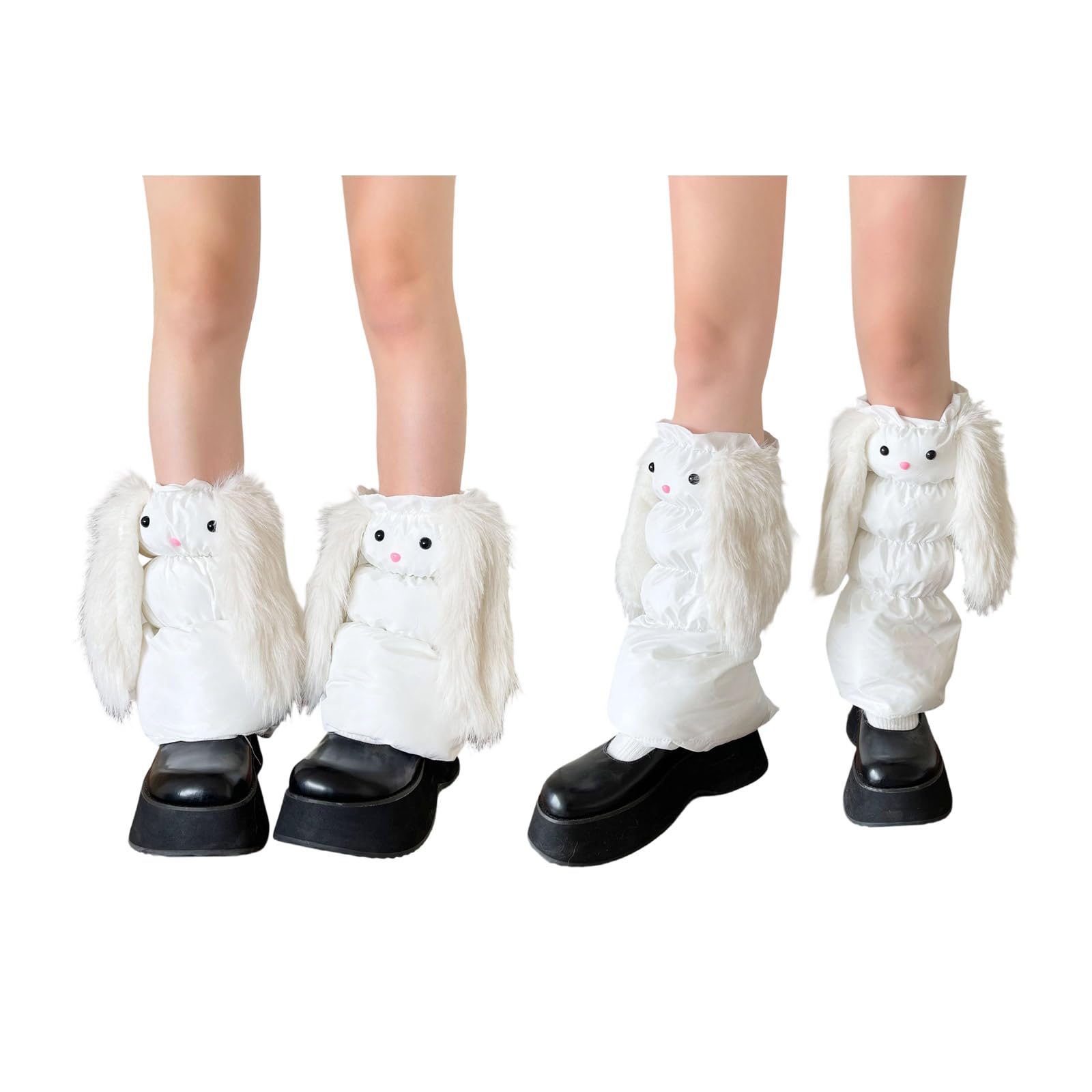Calentadores De Piernas Térmicas Acolchado Para Mujer Con Orejas Largas S Para Esquiar Fundas De Botas De Invierno Y Callejero Calcetería Calentadores De Piernas Termo