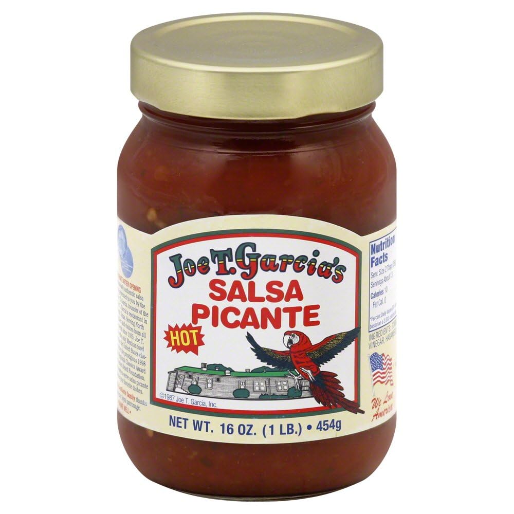 JOE T GARCIA SALSA HOT PICANTE-16 OZ -Pack of 12