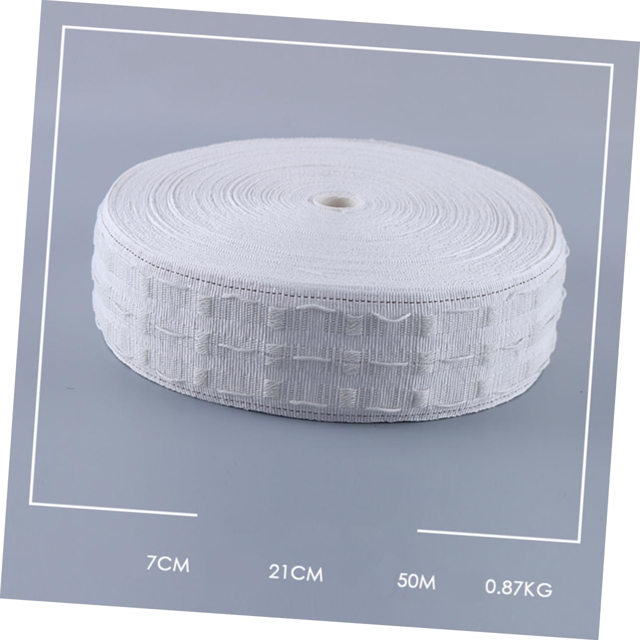 50m Ruban De Rideau Sangle Ajustable pour Pliage De Rideaux Accessoires De Décoration Blanc