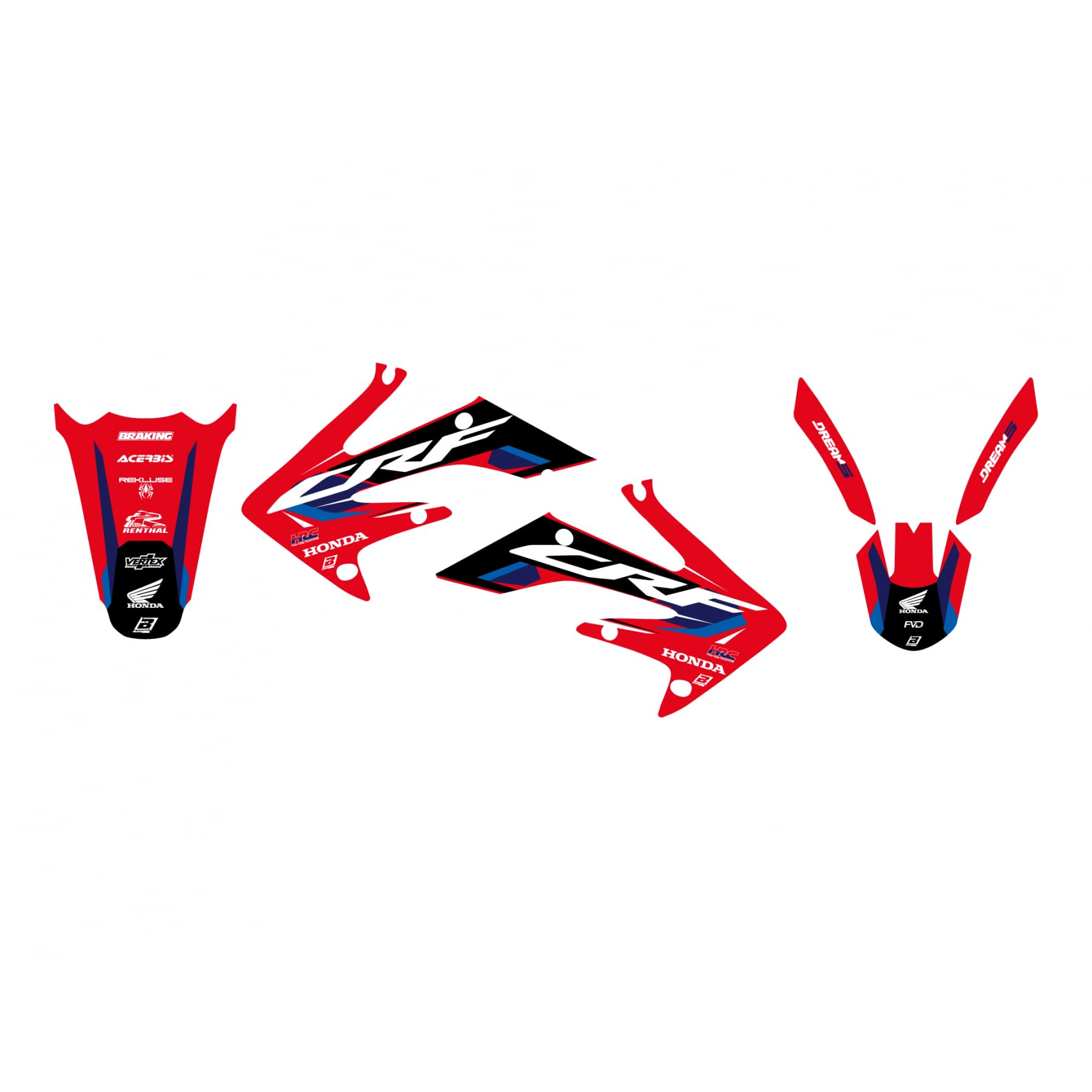 Blackbird Dream 5 Graphics Honda Honda Crf 250 2004-2009 / Honda
