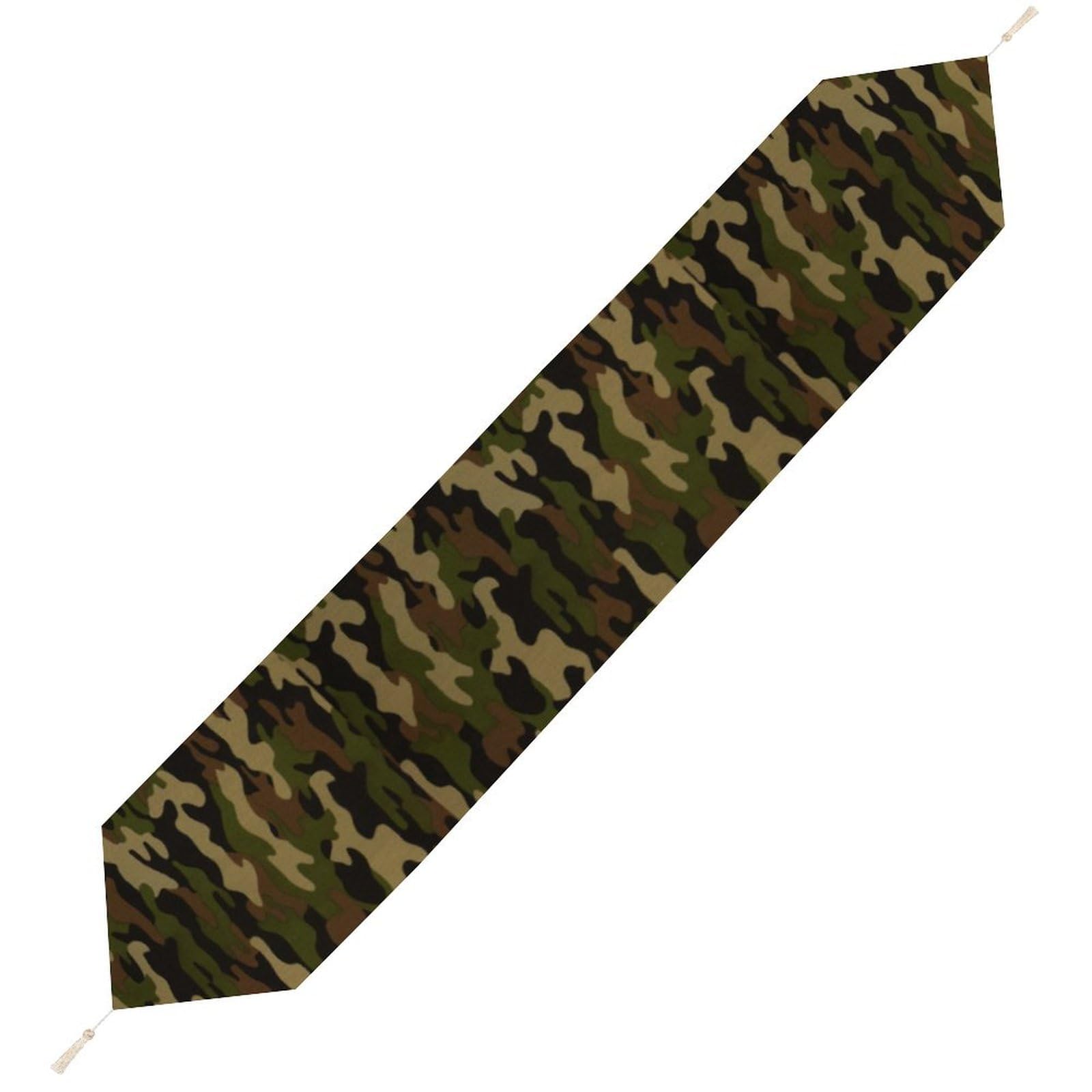 JZemdybill 178*33cm Table Runner with Tassel, Army Camouflage Table Runner, Table Decoration for Kitchen, Party, Restaurant