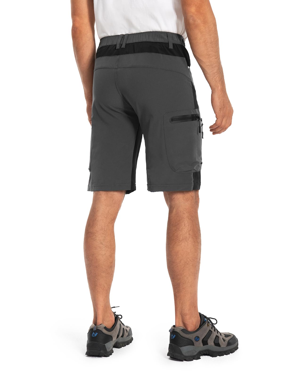 Hiauspor Pantaloni Corti da Mountain Bike da Uomo Pantaloni da Ciclismo MTB Pantaloni da Ciclismo Leggeri ad Asciugatura Rapida con Tasche con Cerniera Escursionismo all'aperto