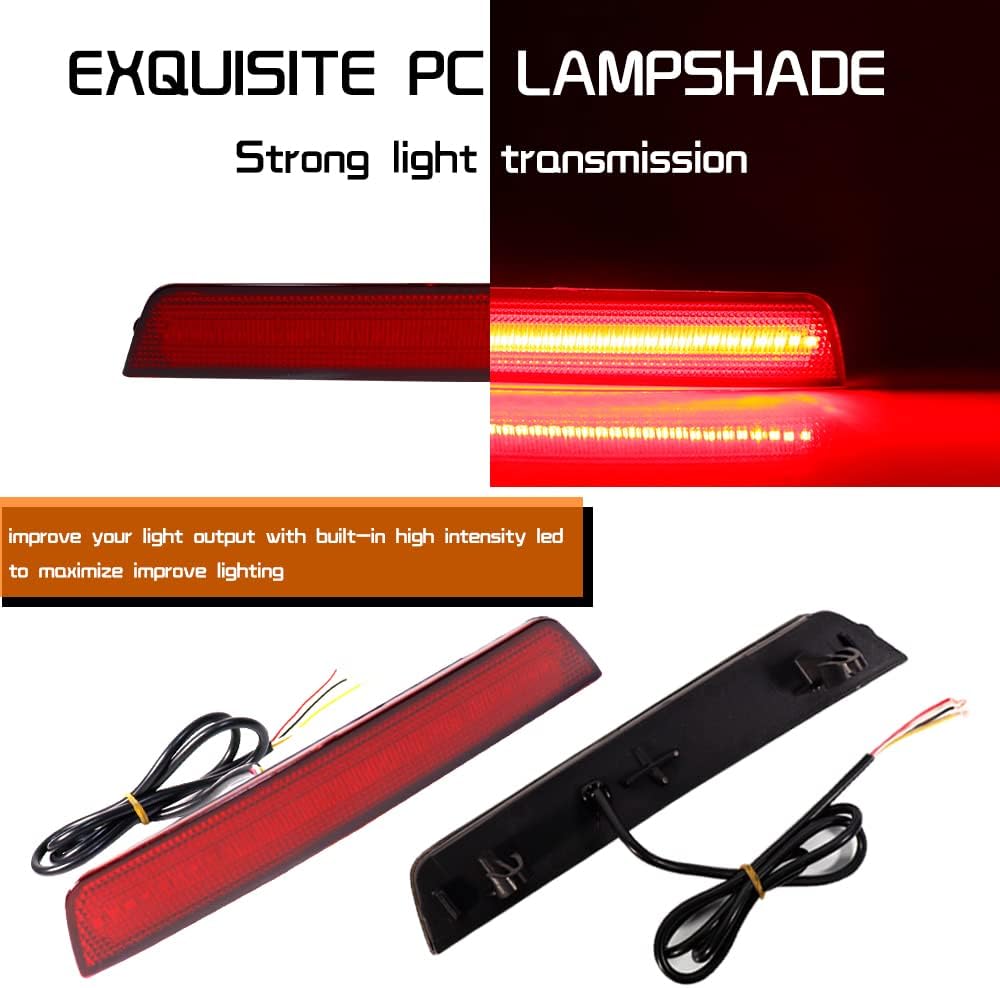 For 2010 2011 2012 2013 2014 2015 2016 2017 Chevrolet Equinox Reflector Tail Lights Turn Signal Brake Stop & Rear Fog Lamps 3 IN 1 Led Red Lens OEM 25809862 25803057