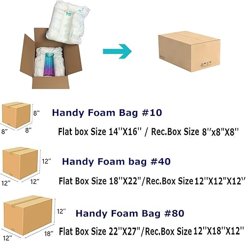 Miniatura 7 de Bolsa de espuma expansible rápida de 14 x 16 pulgadas para envío, paquete de 8 bolsas de espuma más rápida, mejor forma, práctica bolsa de embalaje
