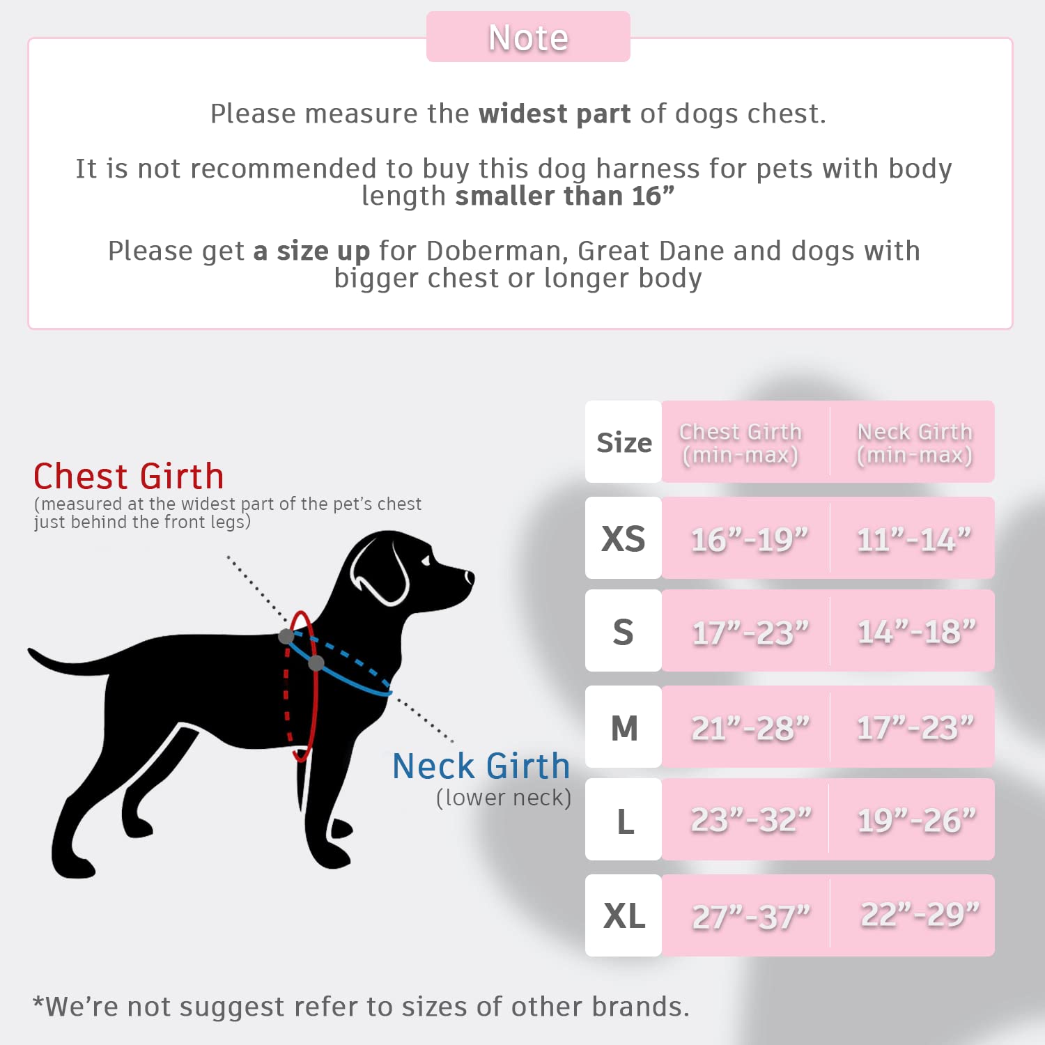 HUSDOW Service Dog Vest Harness, No Pull in Trainning Dog Harnesses with Handle & 5ft Dog Leash, Adjustable and Reflective No Chock for Small Medum Large Pets Walking and Running(Pink, S)