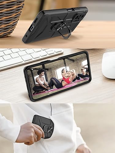 Miniatura 7 de Jeylly Funda para Redmi Note 10 Pro, Redmi Note 10 Pro Max con protector de pantalla de vidrio templado, resistente a prueba de golpes 360