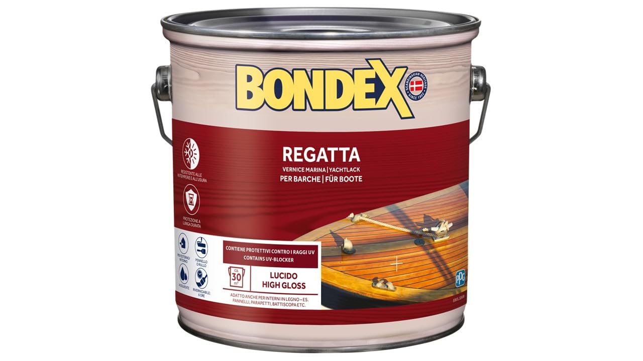 BONDEX REGATTA vernice incolore lucida per barche in legno 2,5 l