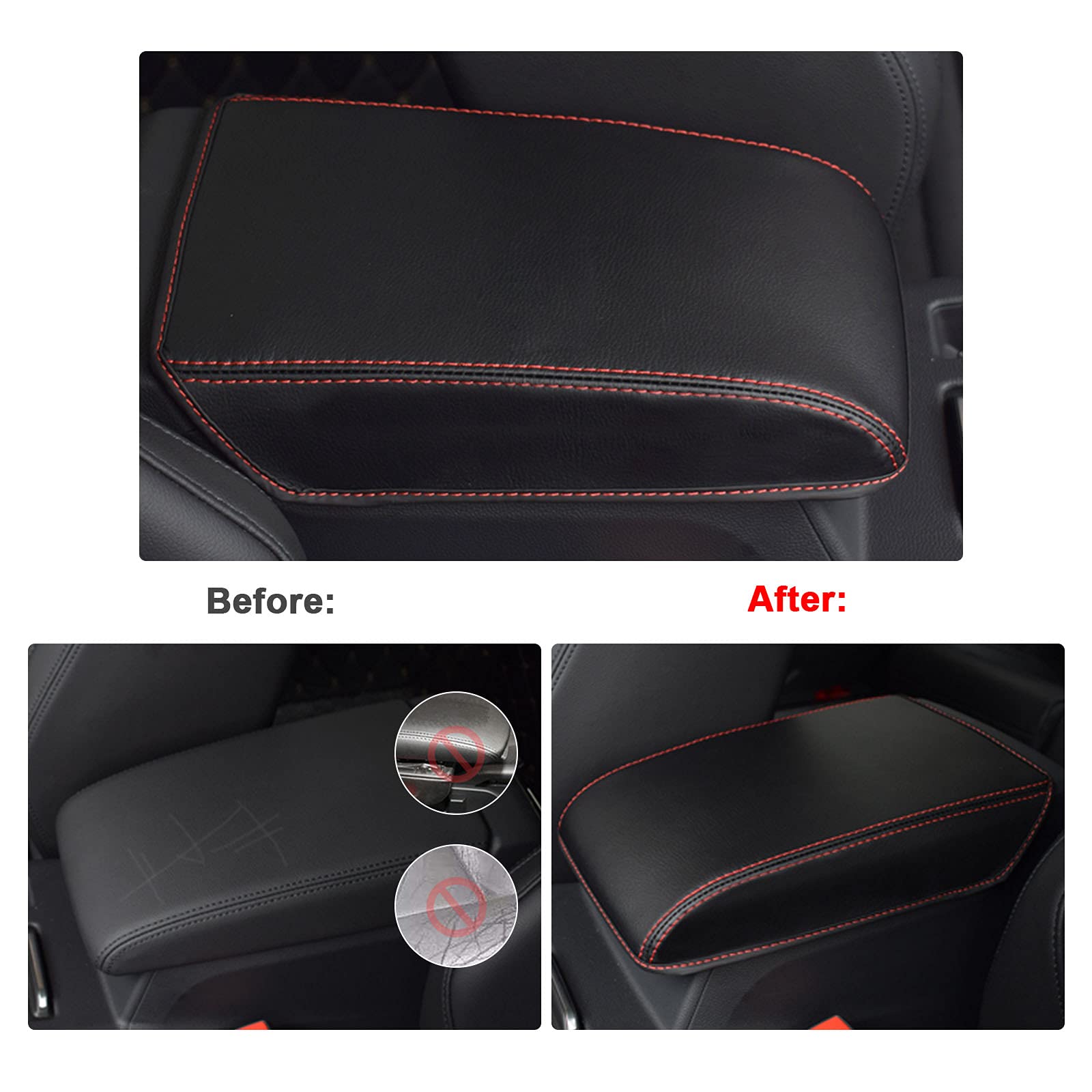 Housse Accoudoir Central Pour VW Passat B8 2016-2022 – Cuir PU – Protection Anti-rayures Et Taches - 6