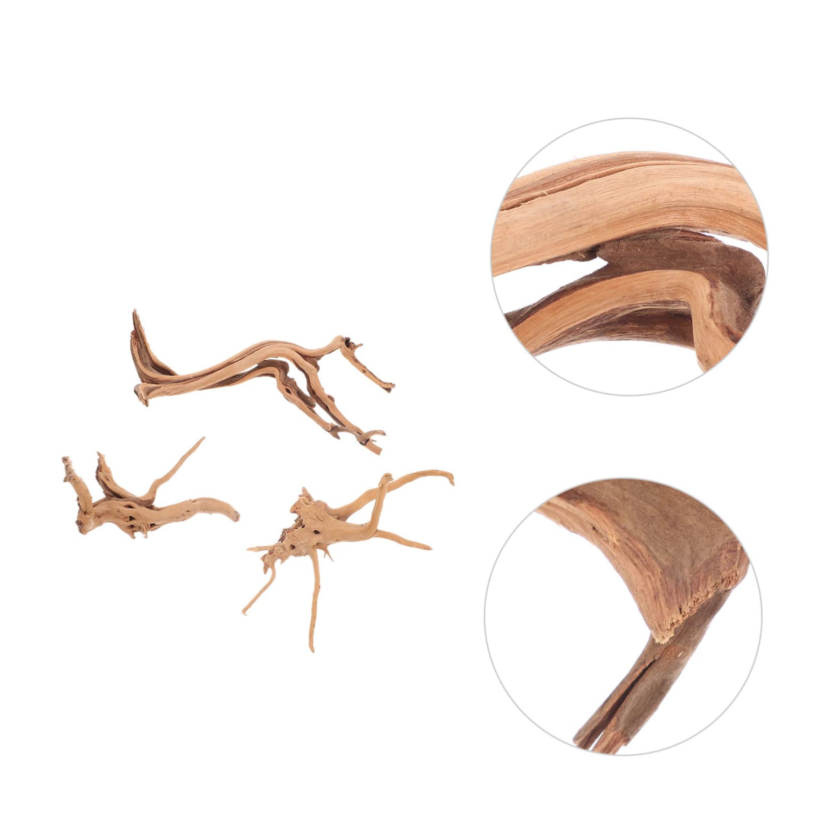 Toddmomy 3piezas Madera Flotante para Pecera Decoración Natural De Madera Flotante para Acuario Adorno De Tocón De Planta para De Acuario para Peceras y Hábitats De Reptiles