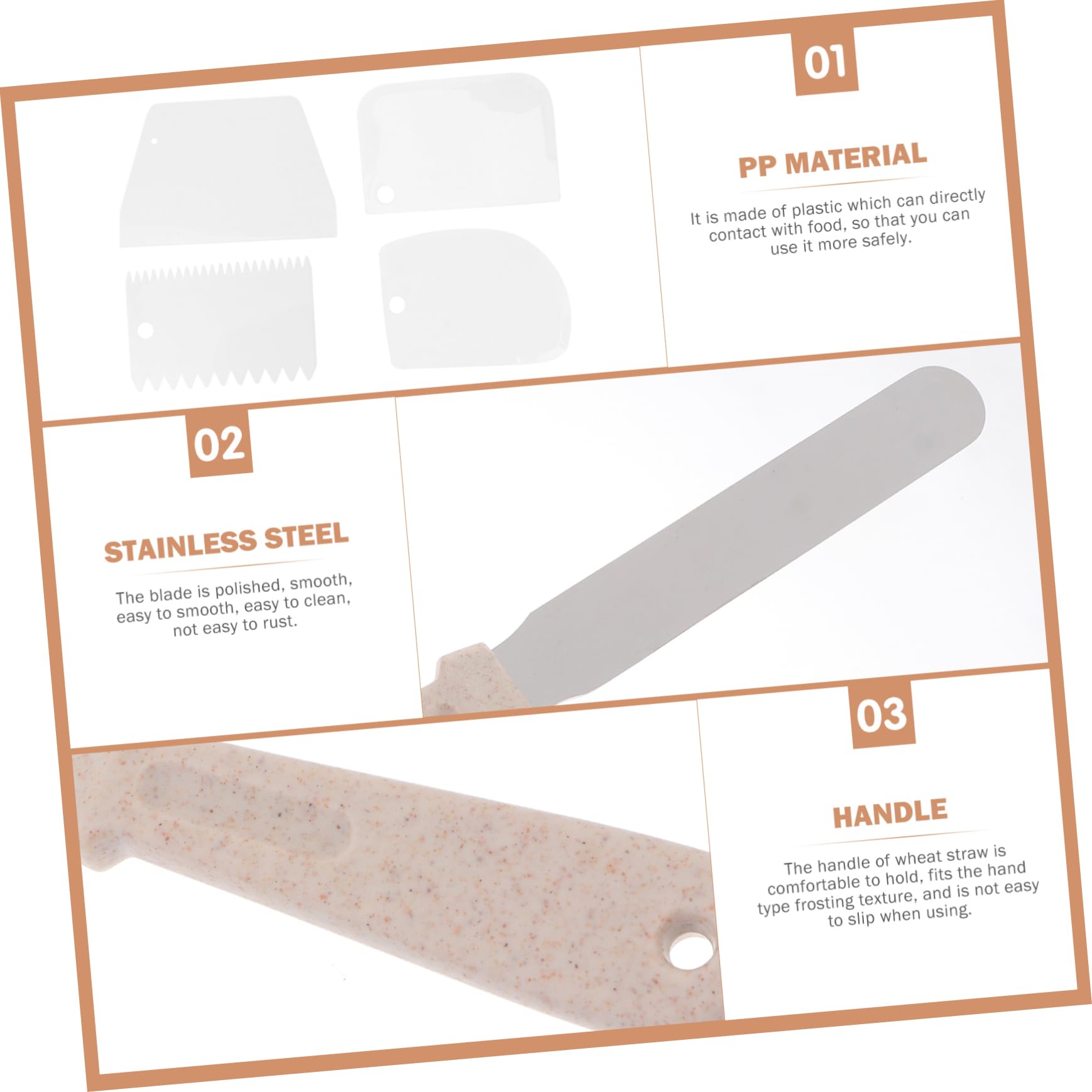 Kuchendrehteller-Set Zum Kuchenbacken Kuchendekorationstisch Und Werkzeugset Für Backzubehör Weizenfarbe Drehbares Design Für Einfache Dekoration