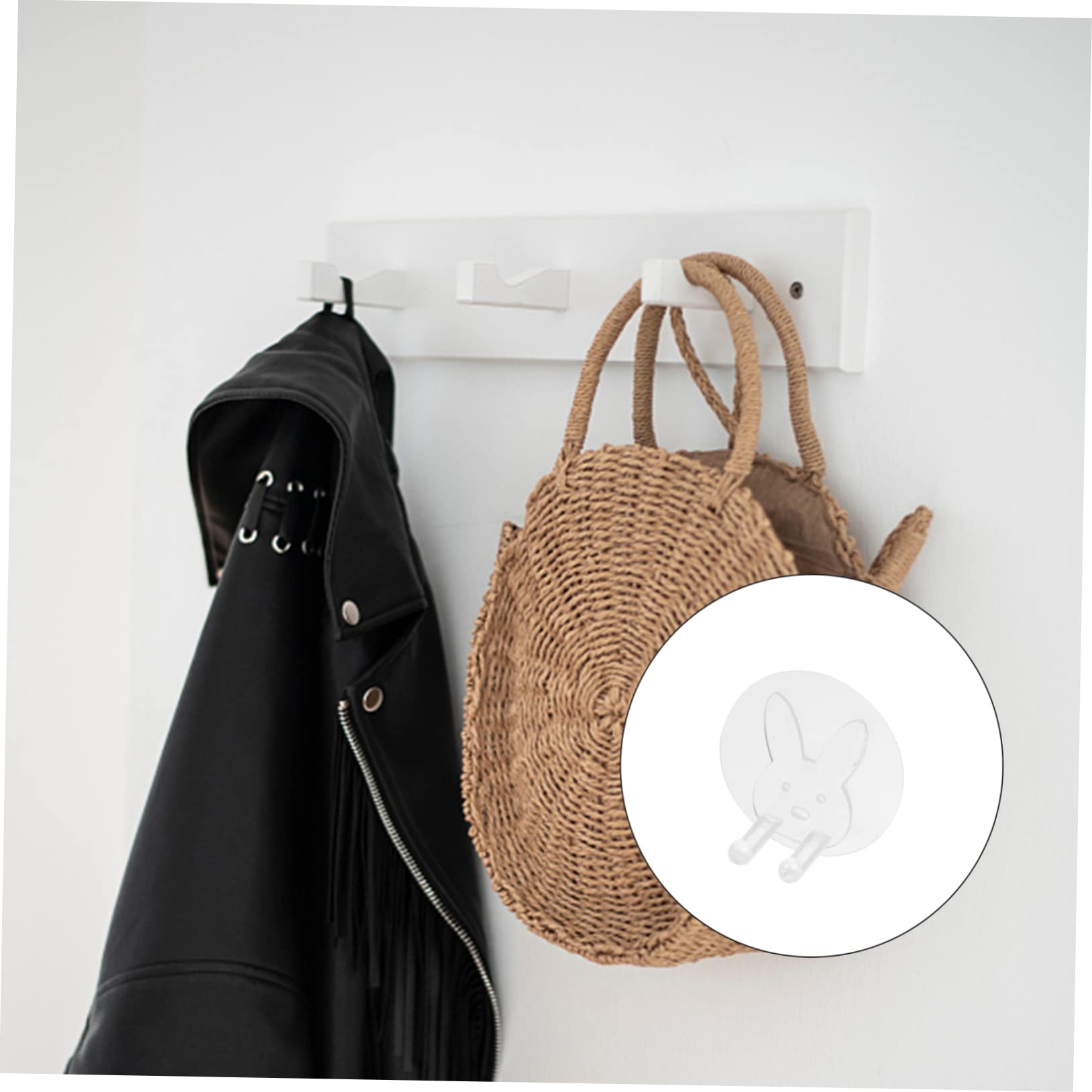 ABOOFAN 60piezas Ganchos De Pared De Transparentes Autoadhesivos De Perfectos Para Organización y Decoración Cocina Baño y Dormitorio