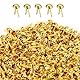 300 Stück Goldene Musterbeutelklammern– 8mm Rundkopfklammern mit Prong- Metallklammern für Handtaschen, Geldbörsen, Kleidung & DIY Lederarbeiten