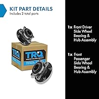 Vista 722 de TRQ Juego de 2 rodamientos de rueda trasera y conjunto de cubo con sensor ABS compatible con Ford Transit Connect 2014-2018