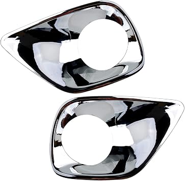 Front Bumper Fog Light Cover Lamp Trim Frame Bezel Fit for Toyota RAV4 2013-2015 Mirror Chrome