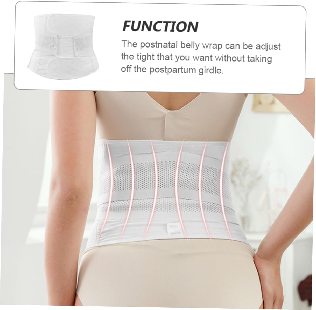 Gauze Belly Band Postpartum Belly Wrap Maternity Support Belt Waist Girdle White