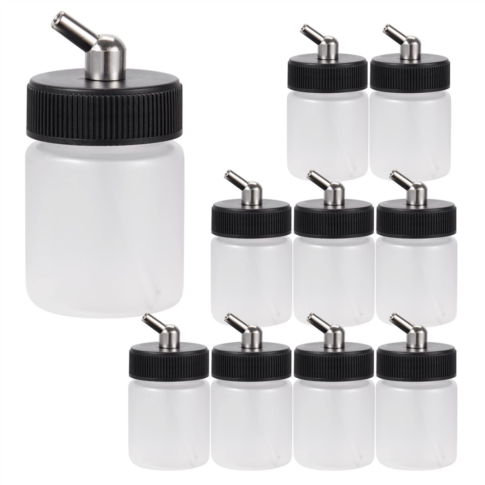 10x 22cc Bottiglia for aerografo Plastica Tazza di Vernice Professionale for Torta Aerografi a Singola Azione Barattolo Strumenti for aerografia