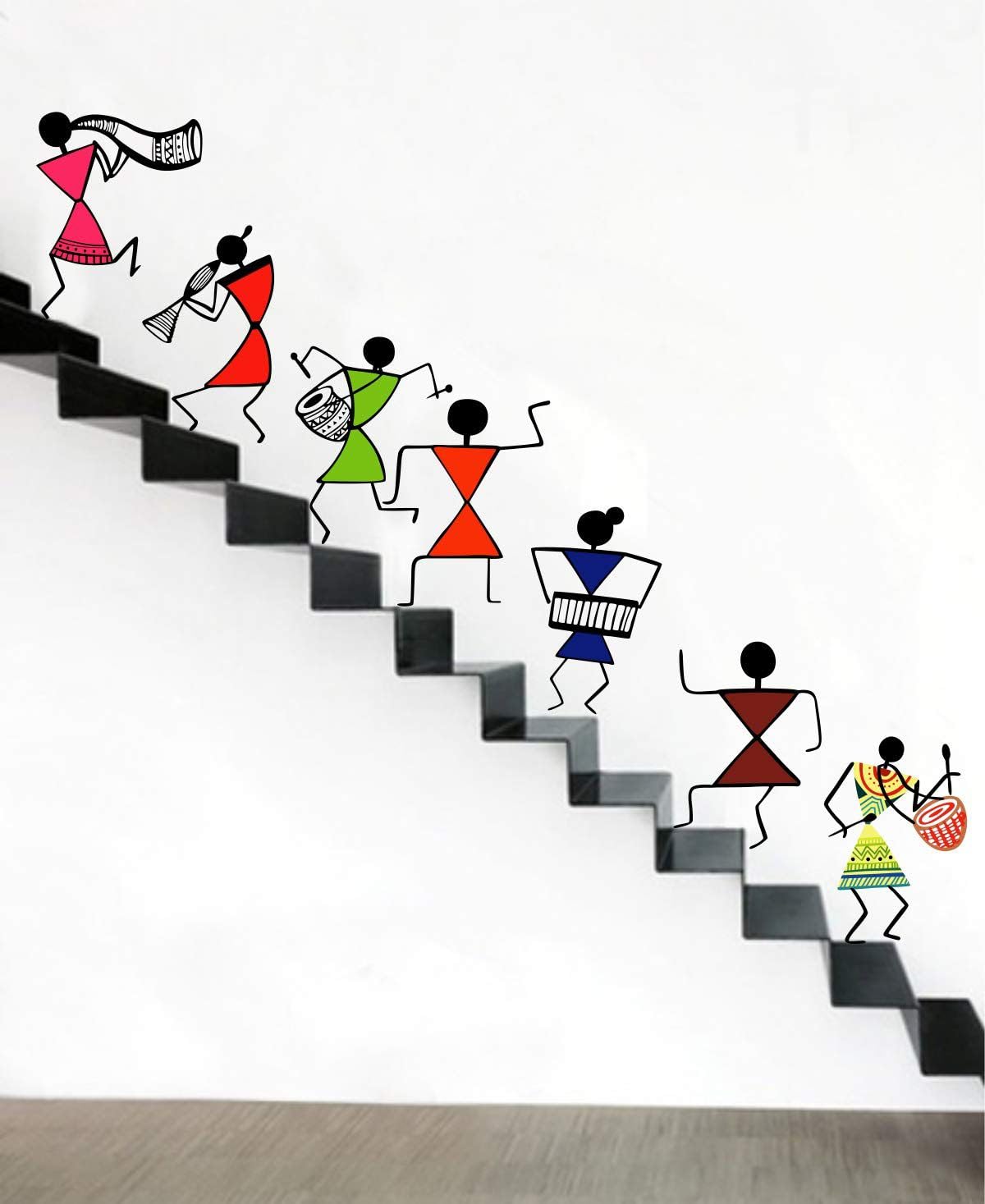 Sticker Studio WARLI Design PVC Vinly Wall Stickers (Multicolor, 38 Cm X 30 Cm) (B0CJ2P3113) Amazon Price History, Amazon Price Tracker