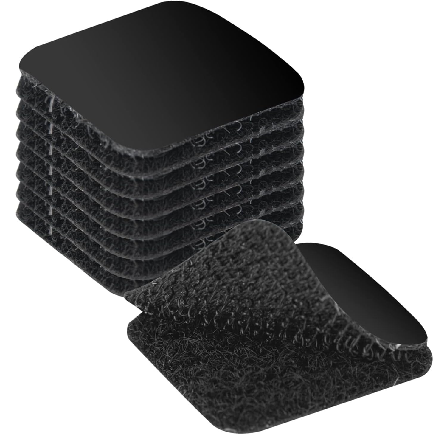 KBS Self Adhesive Velcro Stickers Double Sided for Sofa Cover, Floor Mat, Carpet, Mosquito net Multipurpose Tapes for Crafting & Hanging, Black Home Kitchen Office Bedroom (2X2 INCH, 10, Count)-image-23