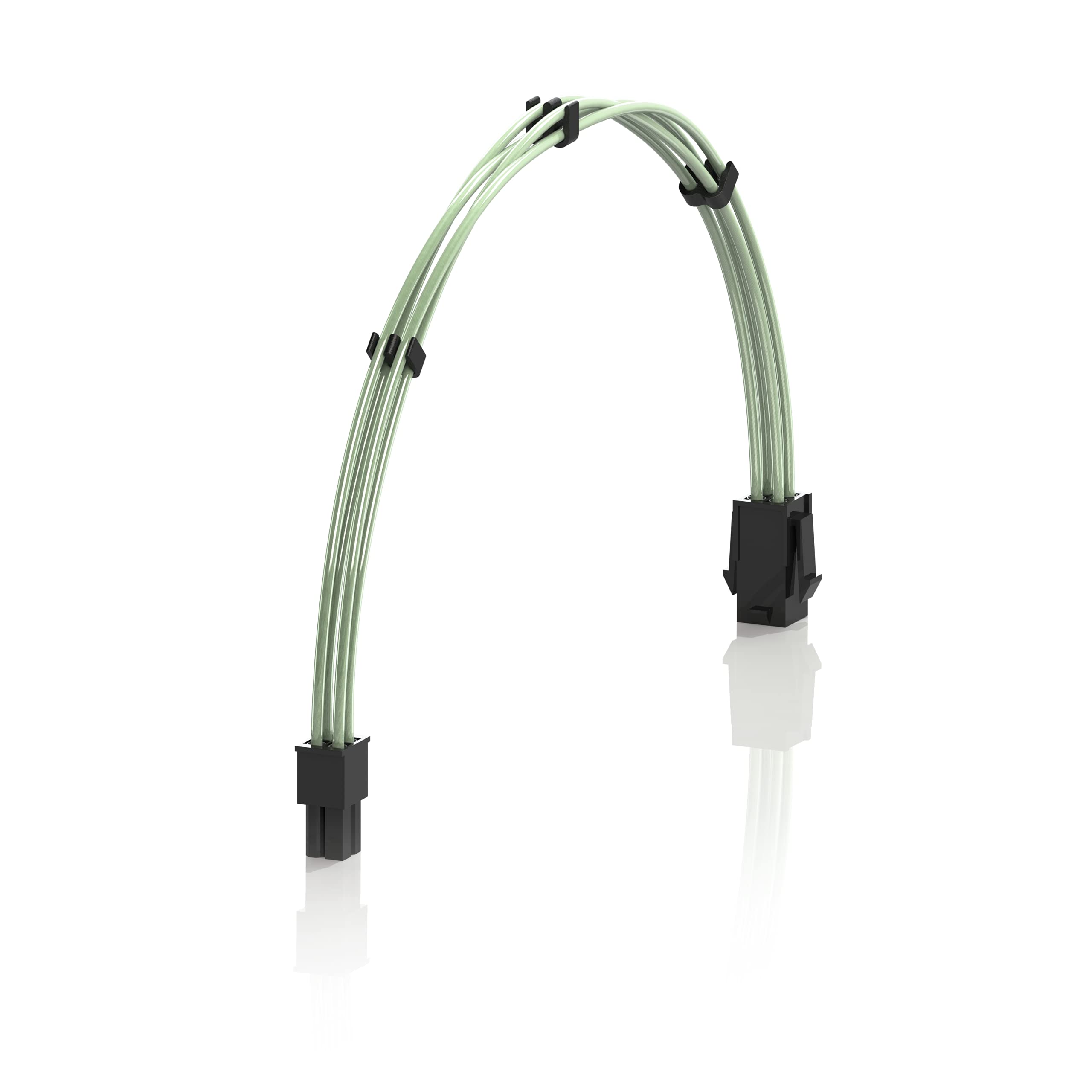 LINKUP - AVA 30cm EPS 4 Pin CPU ATX Motherboard PSU Power Supply Braided Sleeved Custom Mod PC Extension Cable w/Combs | Strong & Stiff Design | Single Pack | 300mm - Black — view 50