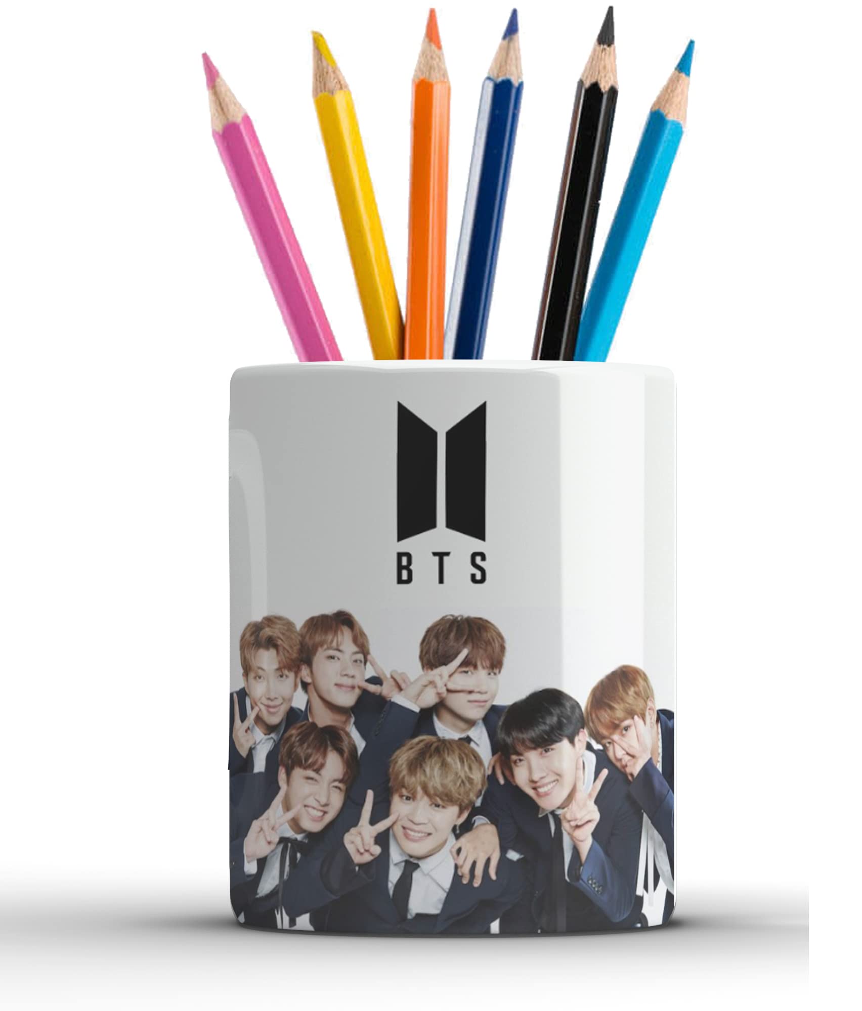 Houseward BTS 1 Compartments ceramic Pen Stand for offices desk