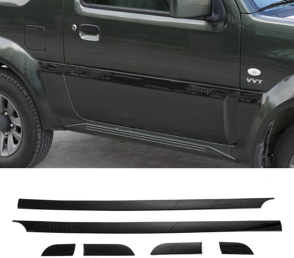 Nkcar Black ABS Door Edge Strip 6pcs for Suzuki Jimny 2007-2017