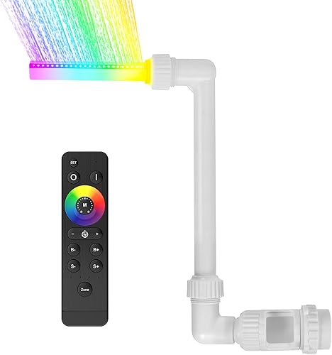 HUSUKU F1 Pro 2000LM RGB - Fuente de agua para piscinas sobre y en el suelo con aspersor de diversión ajustable, IP68, agrupación inalámbrica y