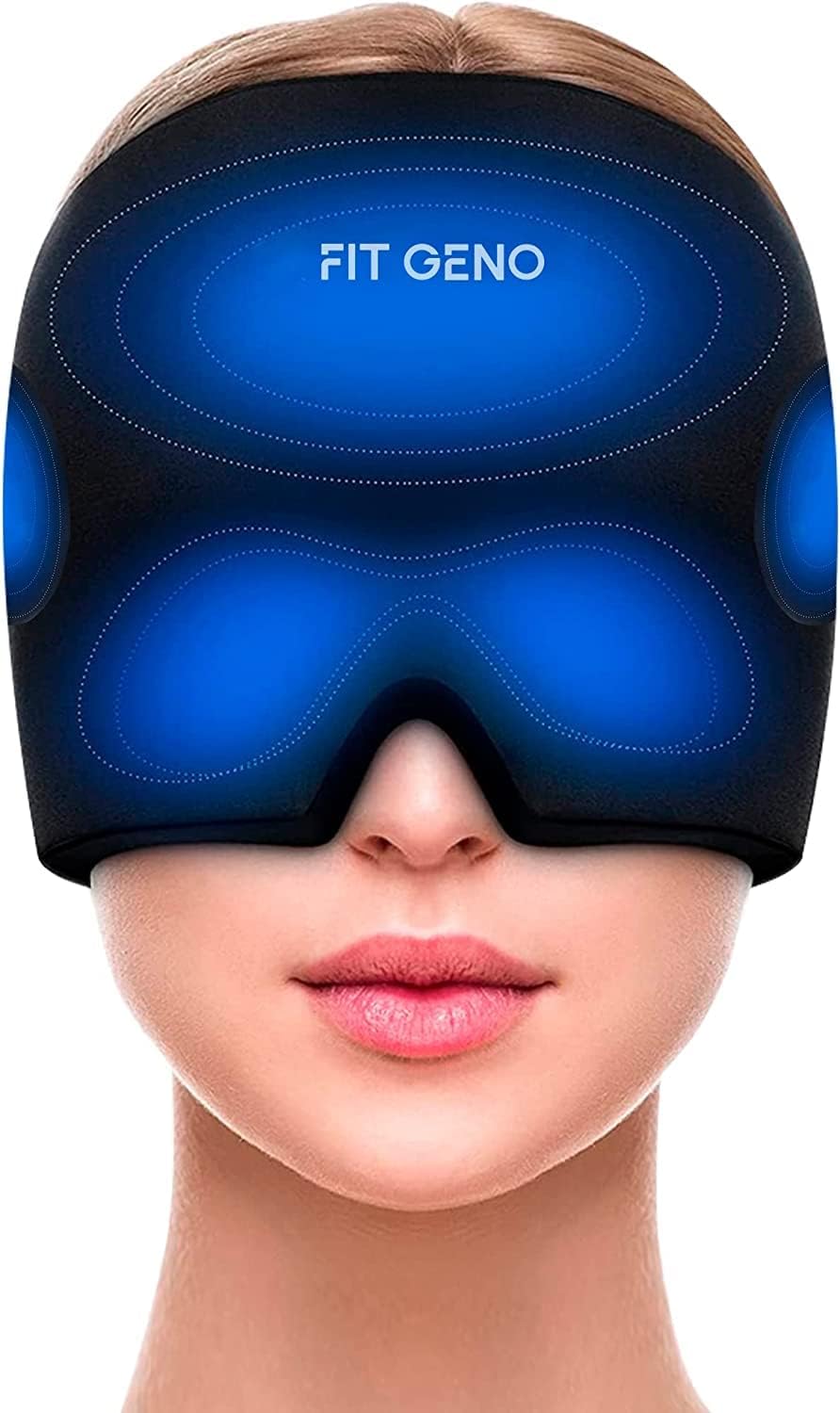 Migraine Ice Head Wrap, Migraine and Headache Relief Cap, Cooling Sleep