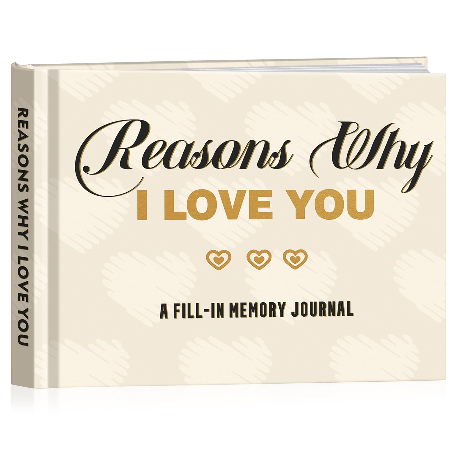 Miaikoe Reasons Why I Love You, A Fill-in Momory Journal for Couples Boyfriend Girlfriend Husband Wife Anniversary Christmas Gift for Your Loved (Beige)