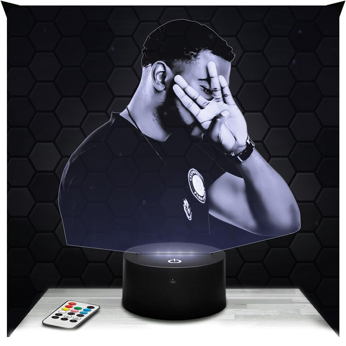 Lampephoto.fr - Damso 3D Lamp, Night Light 3D LED Illusion Lamp, Belgian Rapper, Night Light for Children's and Adult's Bedroom, Gift idea for Boys or Girls, Original Christmas, Gift