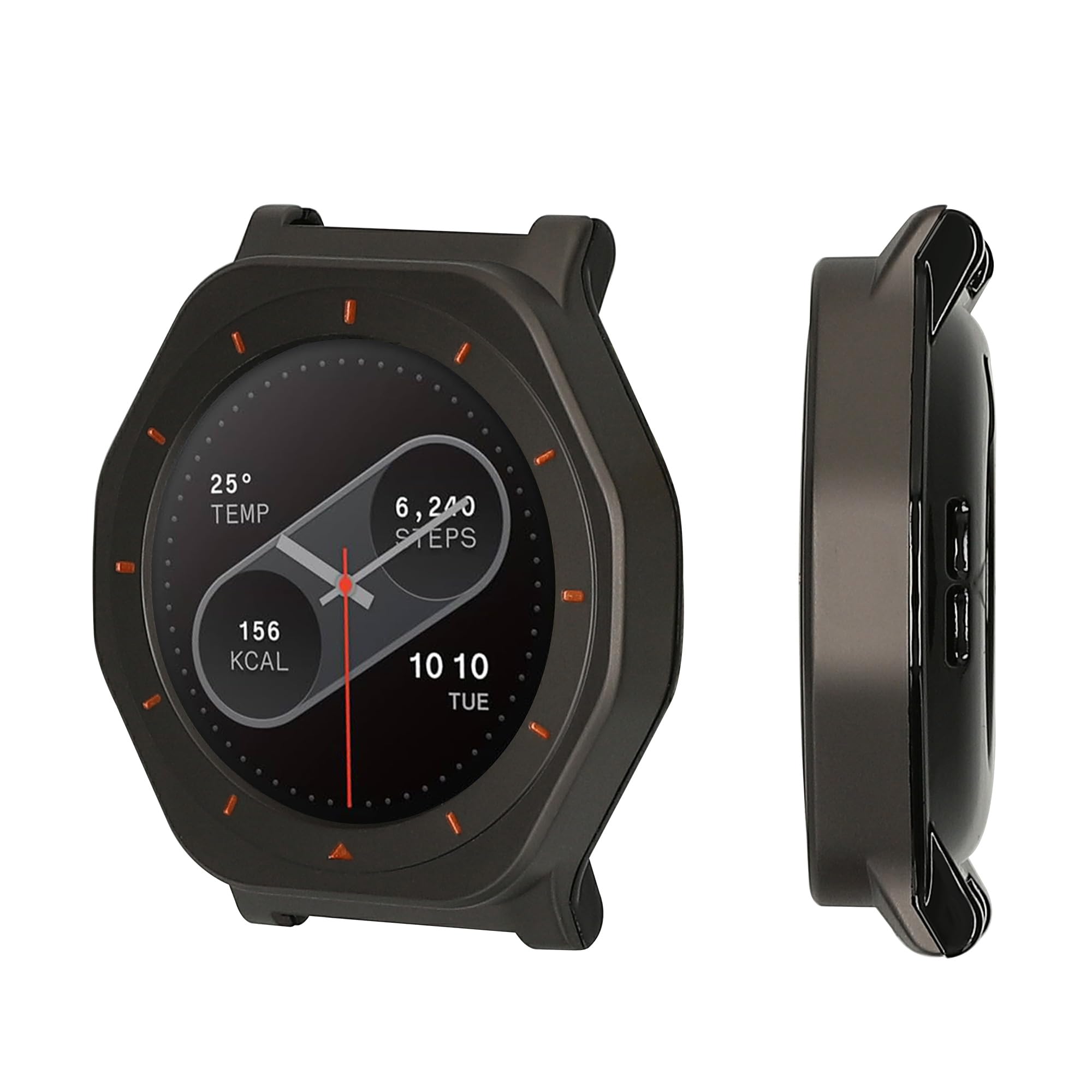 kwmobile Metalowe etui do CMF by Nothing Watch Pro 2 (D398) etui - pełna ochrona korpusu do smartwatcha fitness trackera - pełna funkcjonalność - czarne