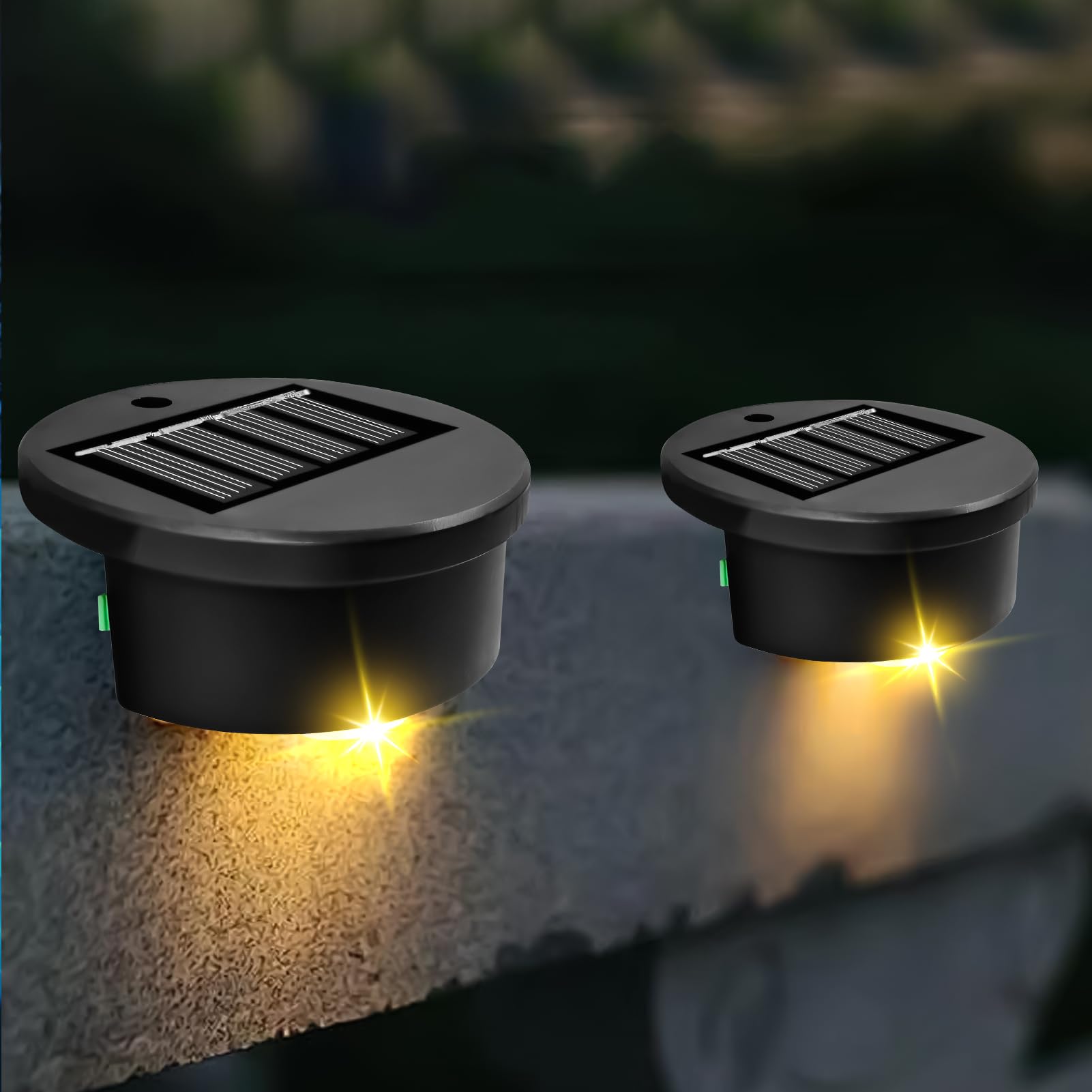 Zestaw 4 Lamp Solarnych do Basenu LED - Wodoszczelne Oświetlenie Stawu, do Basenów Zewnętrznych, Dekoracja Zewnętrzna (Ciepłe Światło)