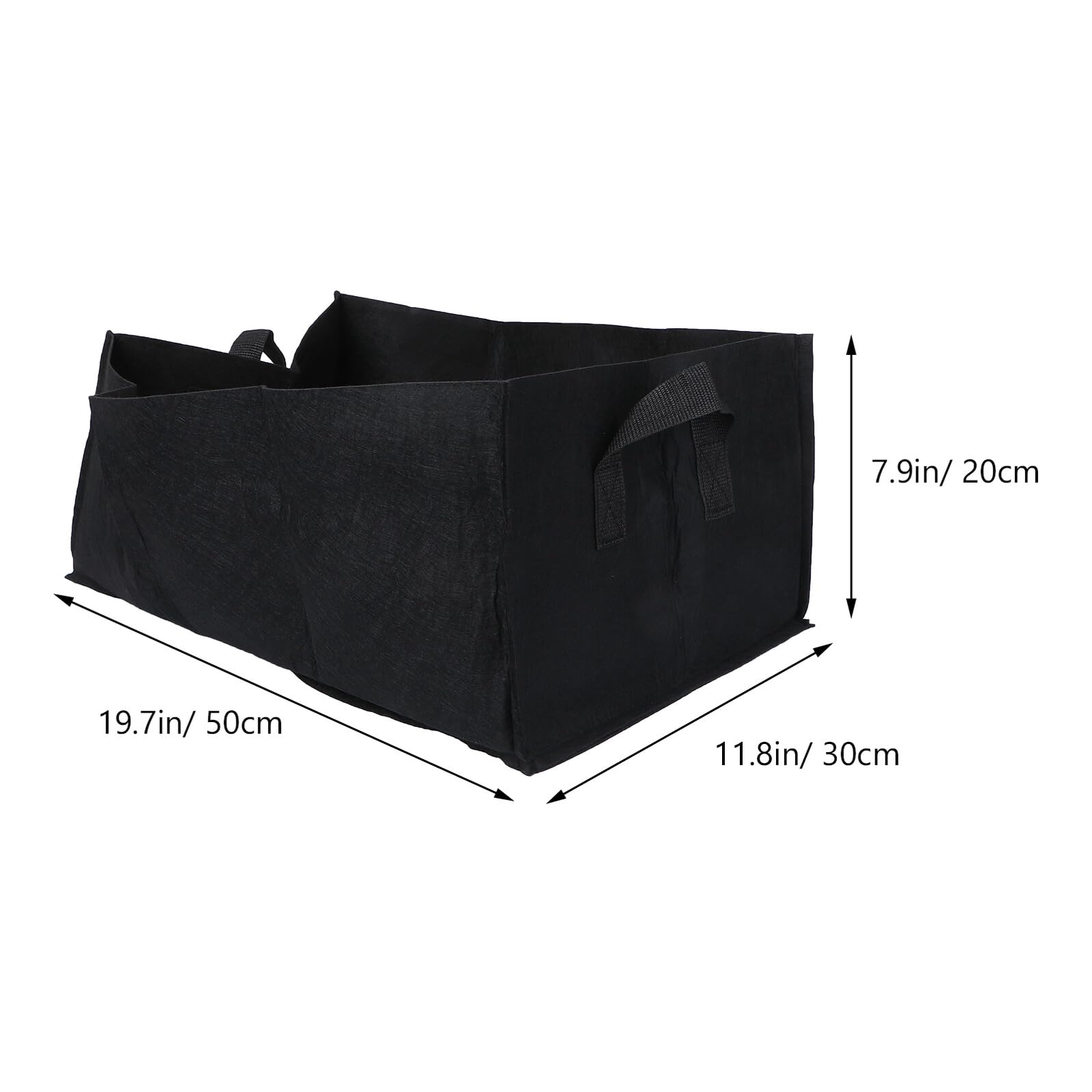 Yardenfun 6 Pièces Sacs de Culture Carrés Non-tissé Noir Moyen Sacs de Plantation Réutilisables pour Légumes Jardin Pommes de Terre Aération des Racines
