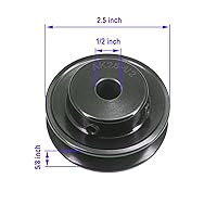 Vista 31 de AK30-5/8 pulgadas perforadas poleas de banda de ranura única 3.0 "OD 5/8" Bore V-Belt polea polea de correa de hierro fundido para correa en V