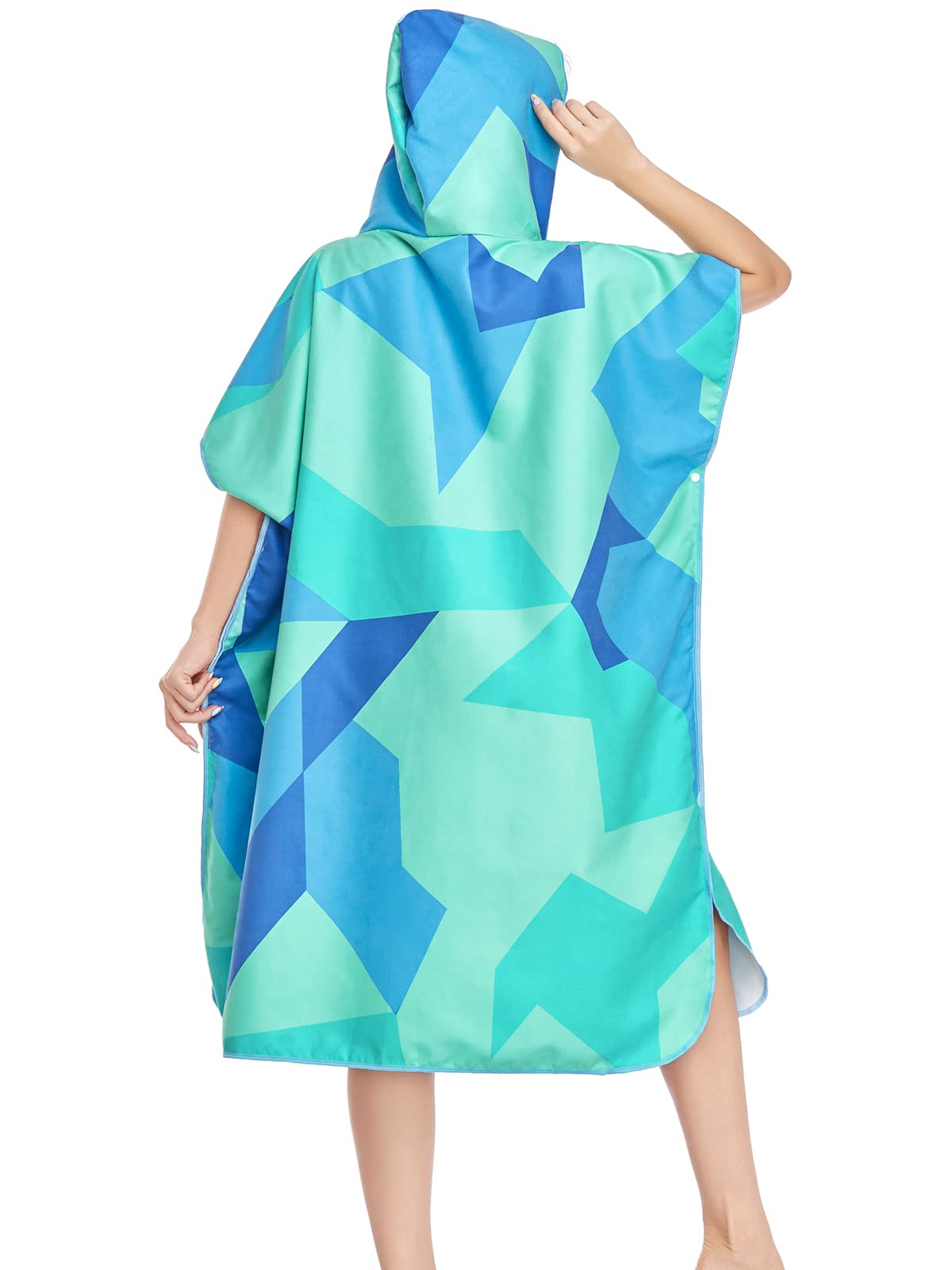 Toalla de Microfibra para Poncho de Surf con Capucha Bata de Baño para Nadar y Cambiarse en La Playa Talla única Todos los Adultos