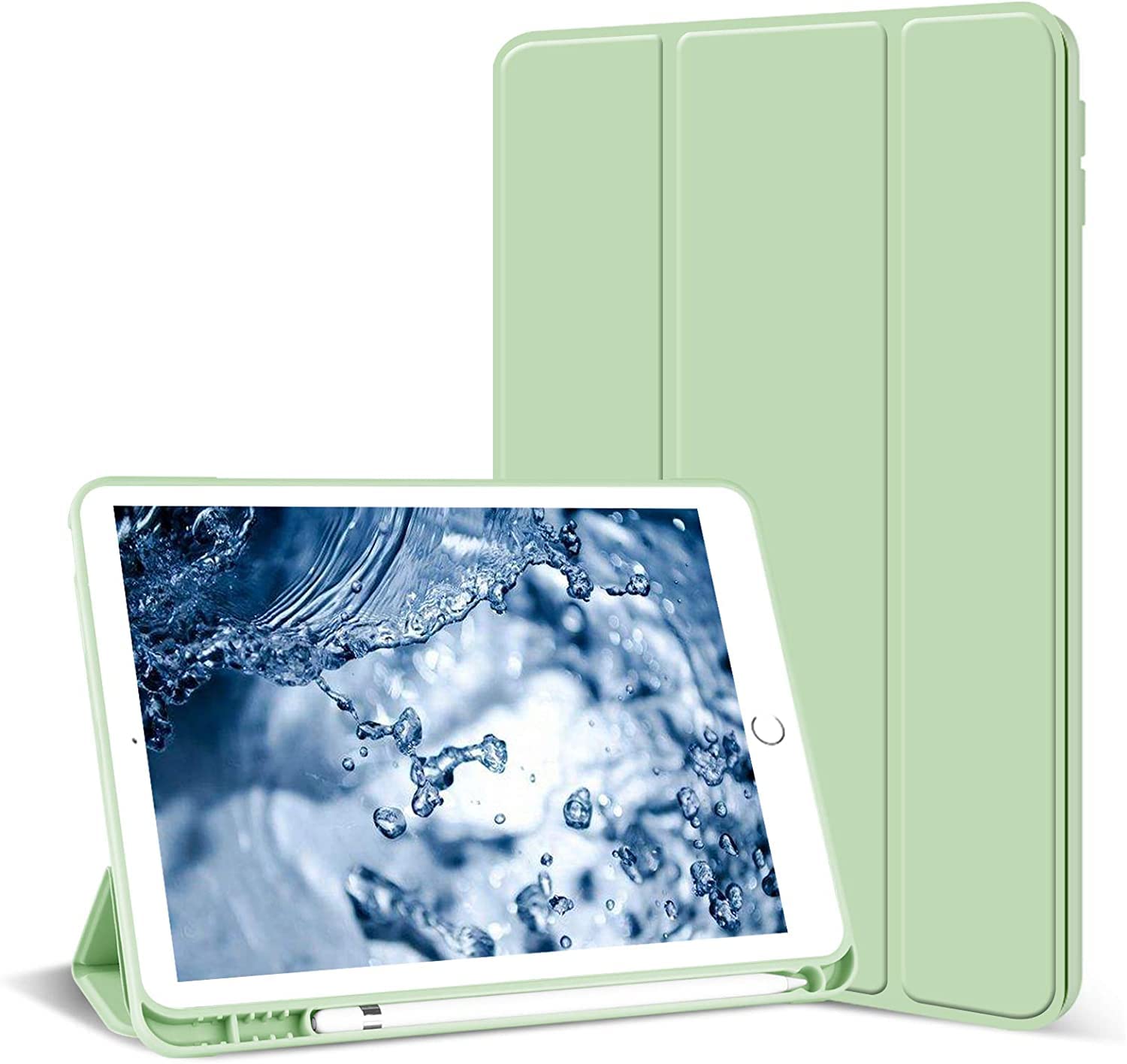 Aoub Case for iPad 6th Generation 2018/iPad 5th Generation 2017 9.7 inch, with Pencil Holder, Auto Sleep/Wake, Soft TPU Back Slim Lightweight Trifold